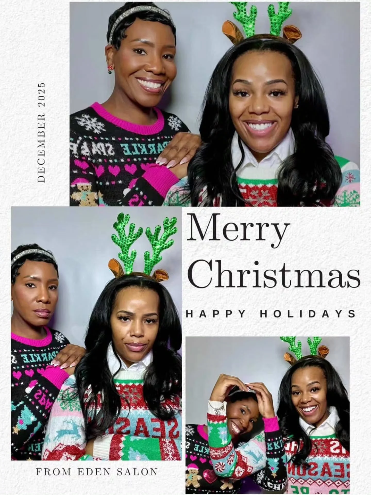 From Eden Salon wishes you a very Merry Christmas!🥰 We tried to make a video and this is the best we could do....enjoy!🤣🤣