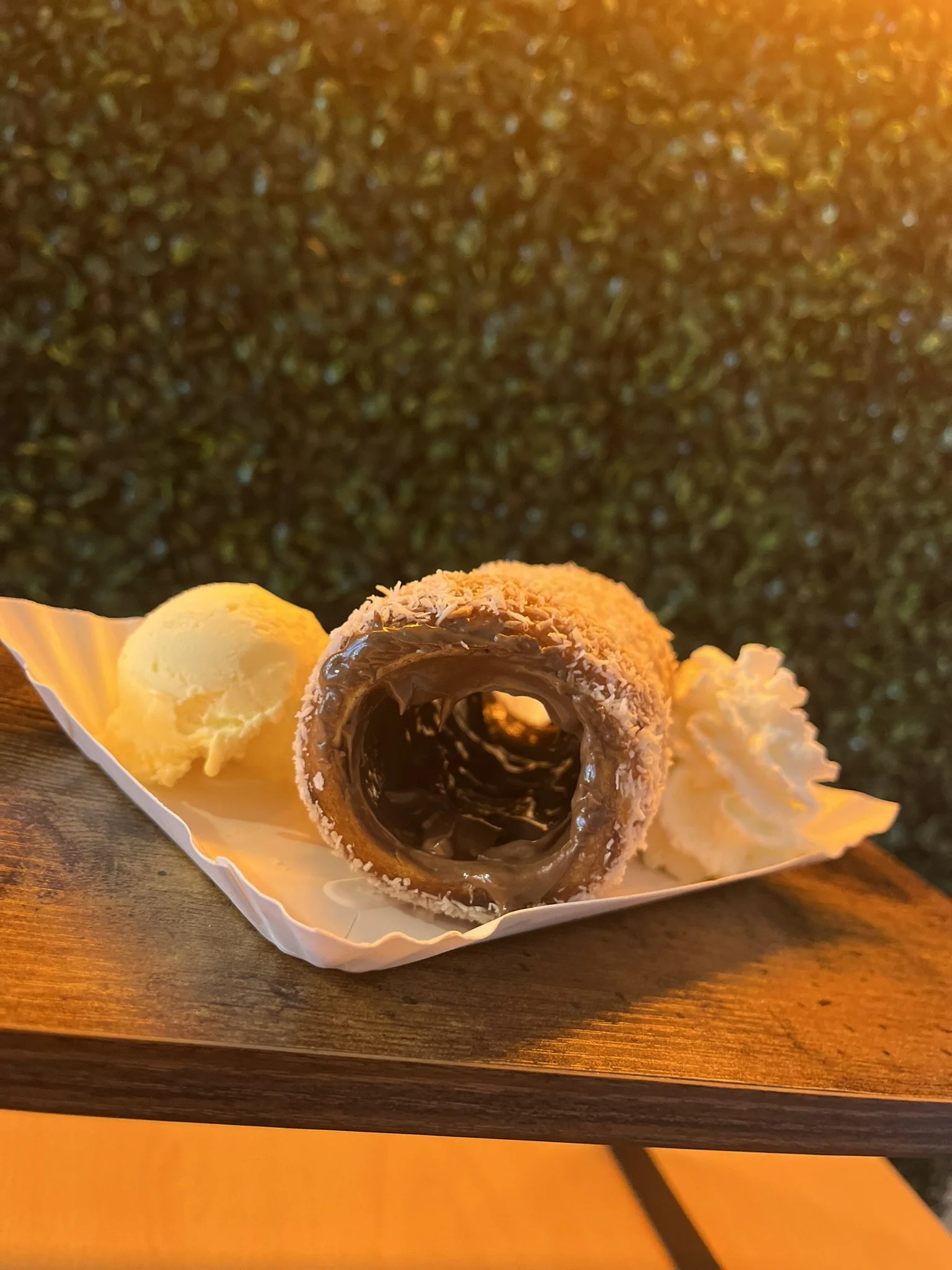 Chimney cake tradicional preparado al momento en Parelos Tudela.