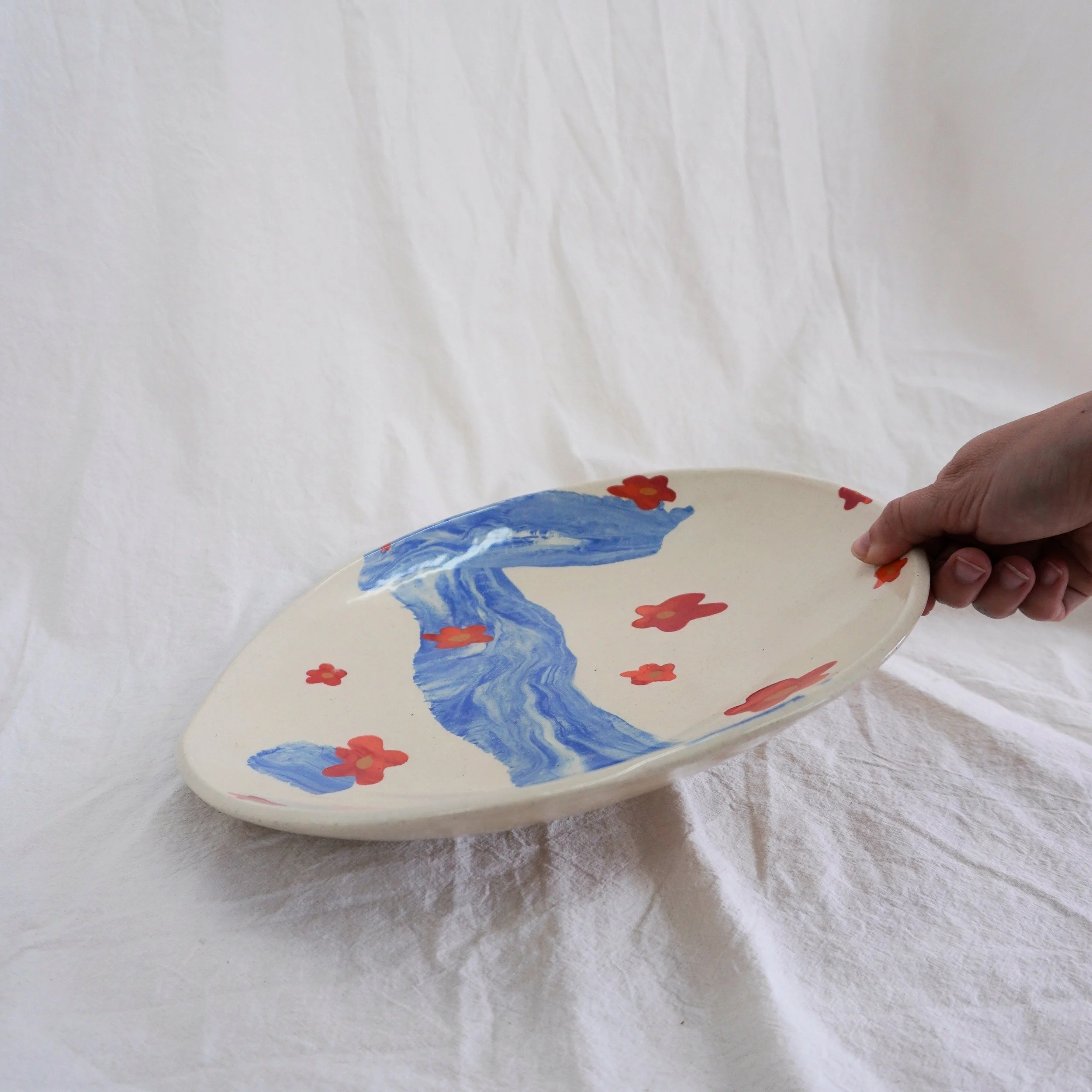 Bloom | 12" Handbuilt Ceramic Platter - Mia Amanda