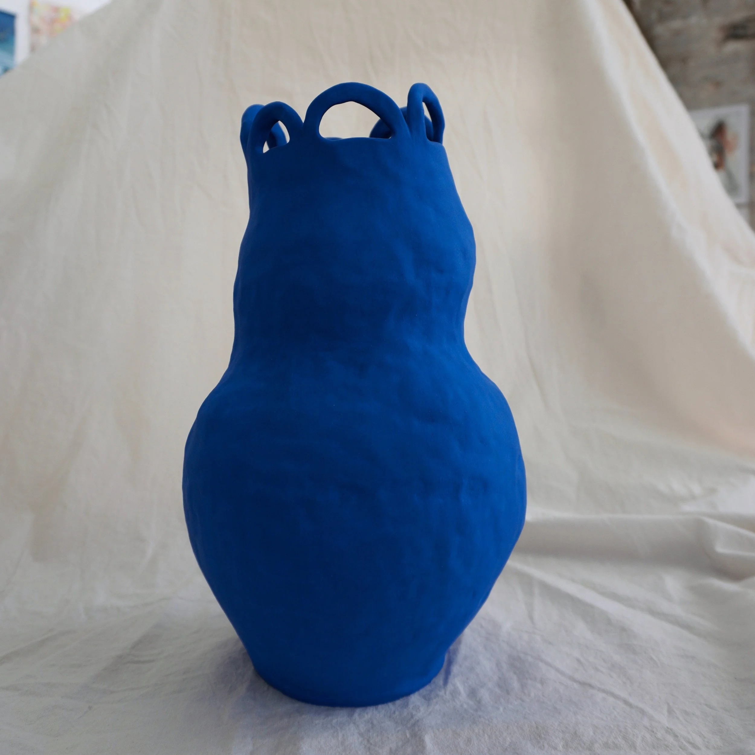 Coil-Built Vessel | Matte Blue - Mia Amanda