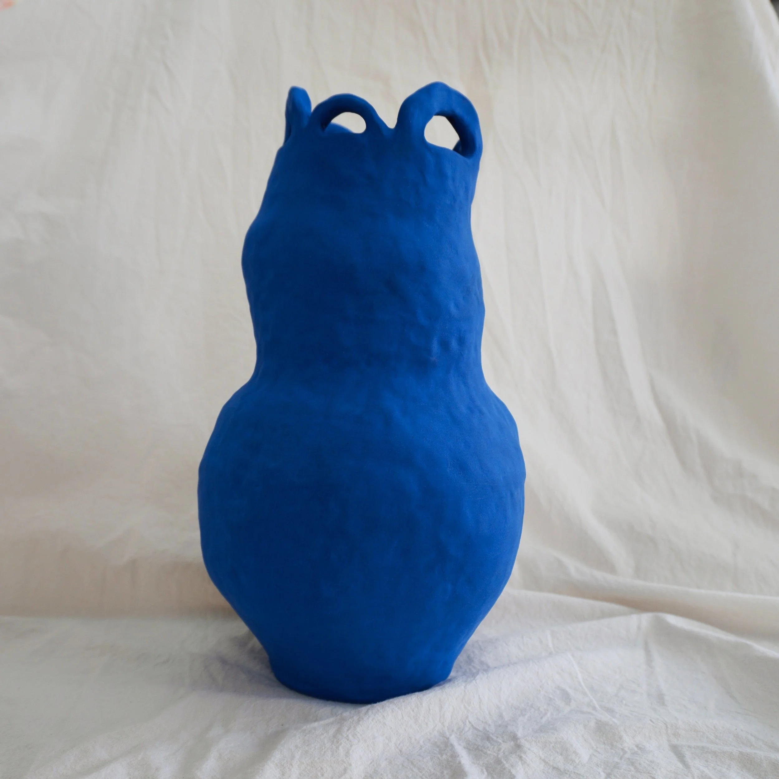 Coil-Built Vessel | Matte Blue - Mia Amanda