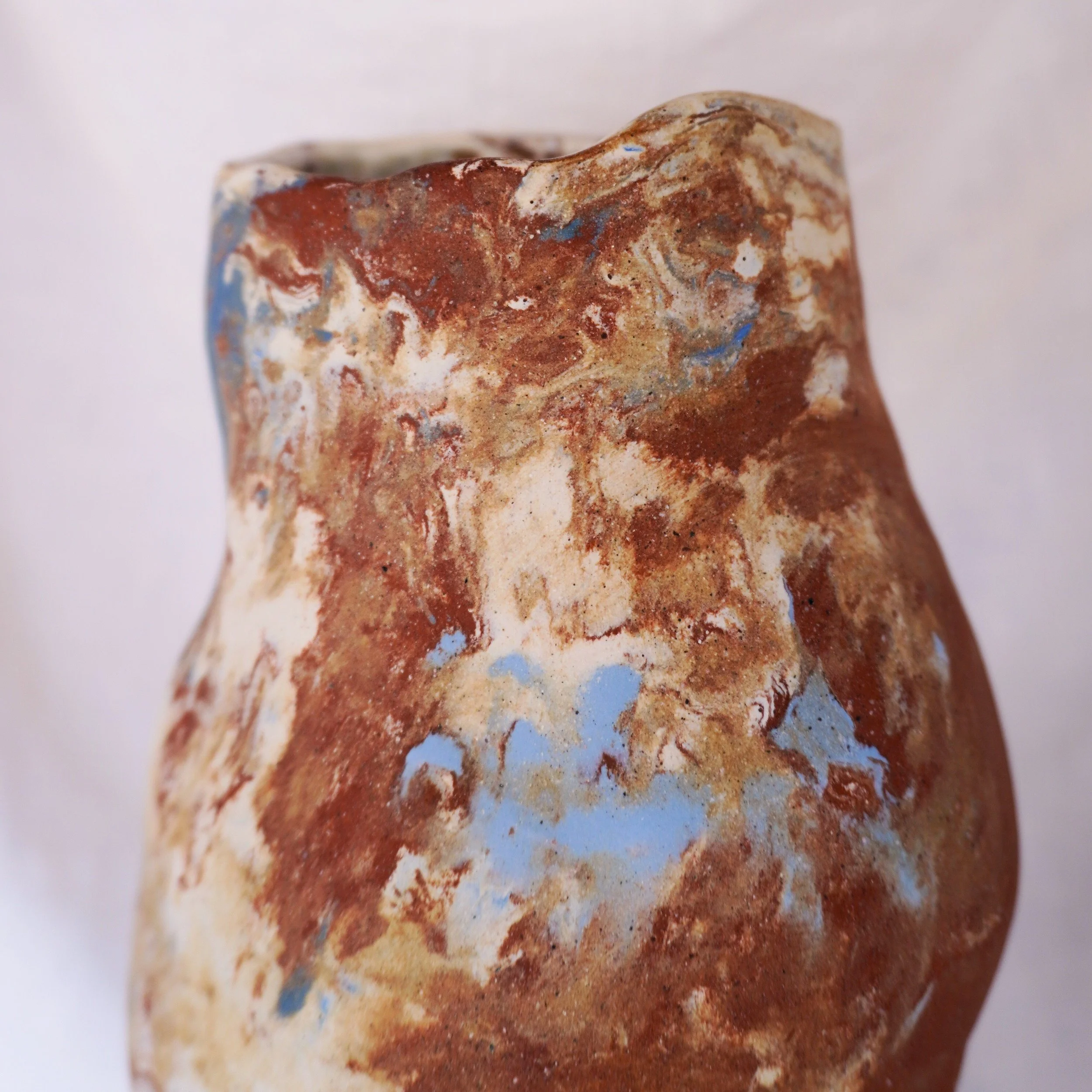 Marbled Vessel | Large Ceramic Vase with Kintsugi - Mia Amanda