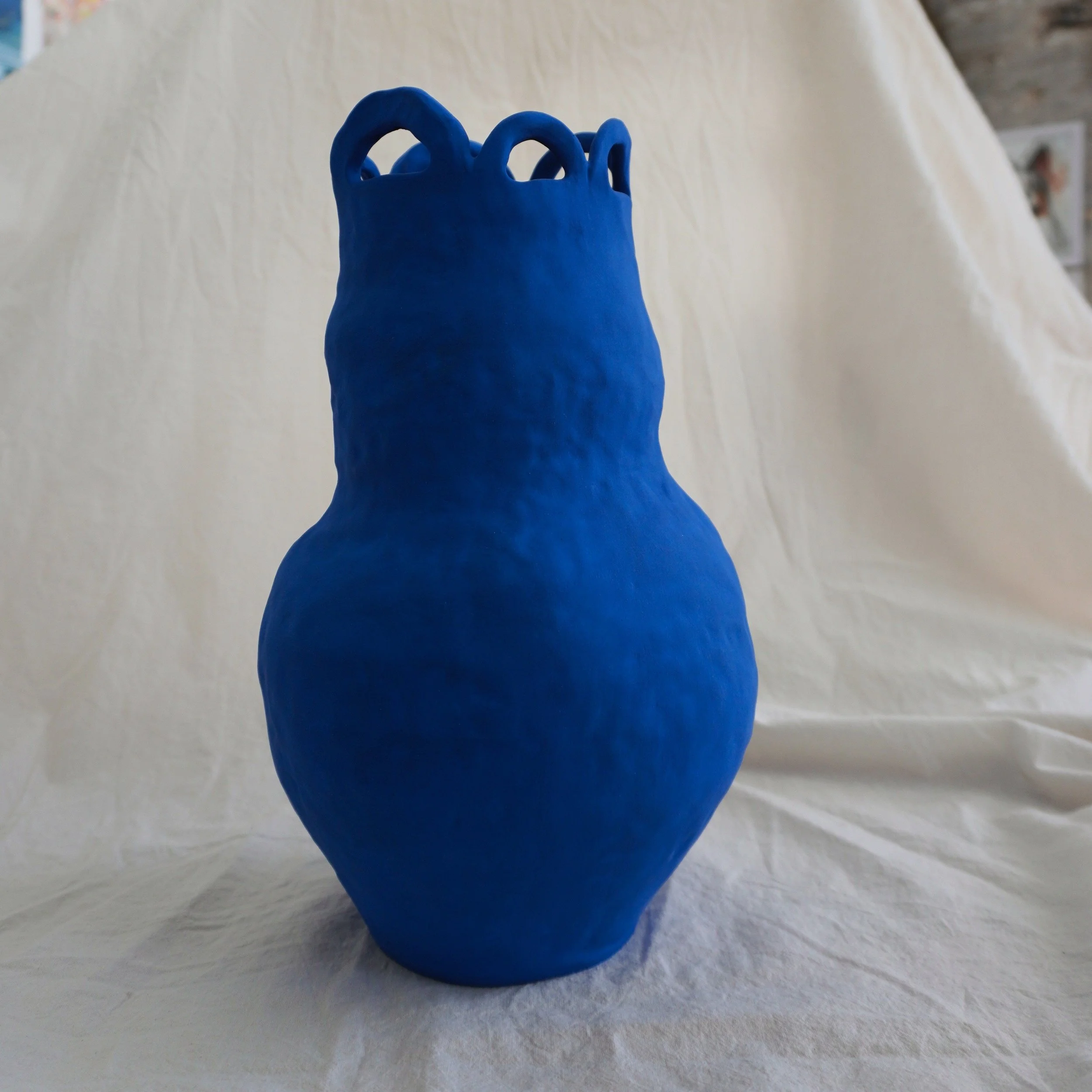 Coil-Built Vessel | Matte Blue - Mia Amanda