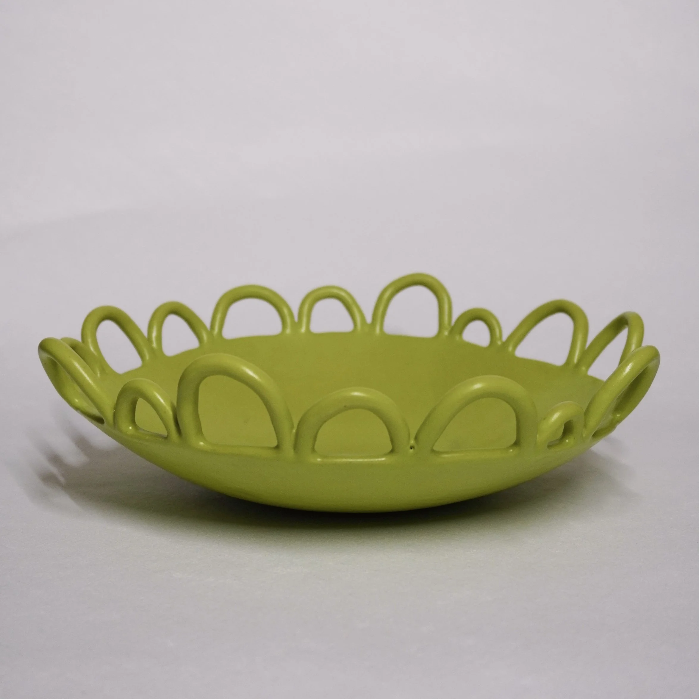 Made To Order: Gathering Bowl - Chartreuse Satin Matte Fruit Bowl - Mia Amanda