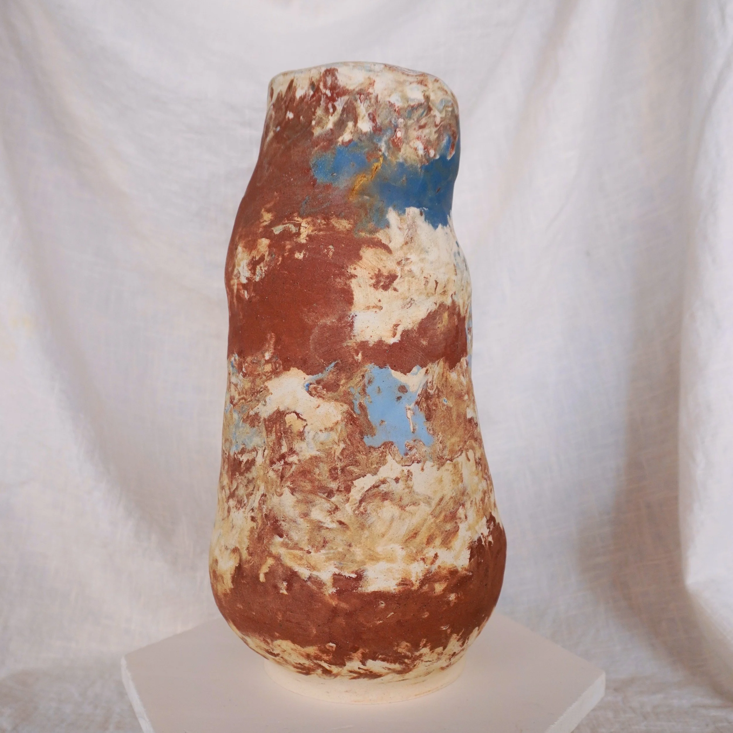 Marbled Vessel | Large Ceramic Vase with Kintsugi - Mia Amanda