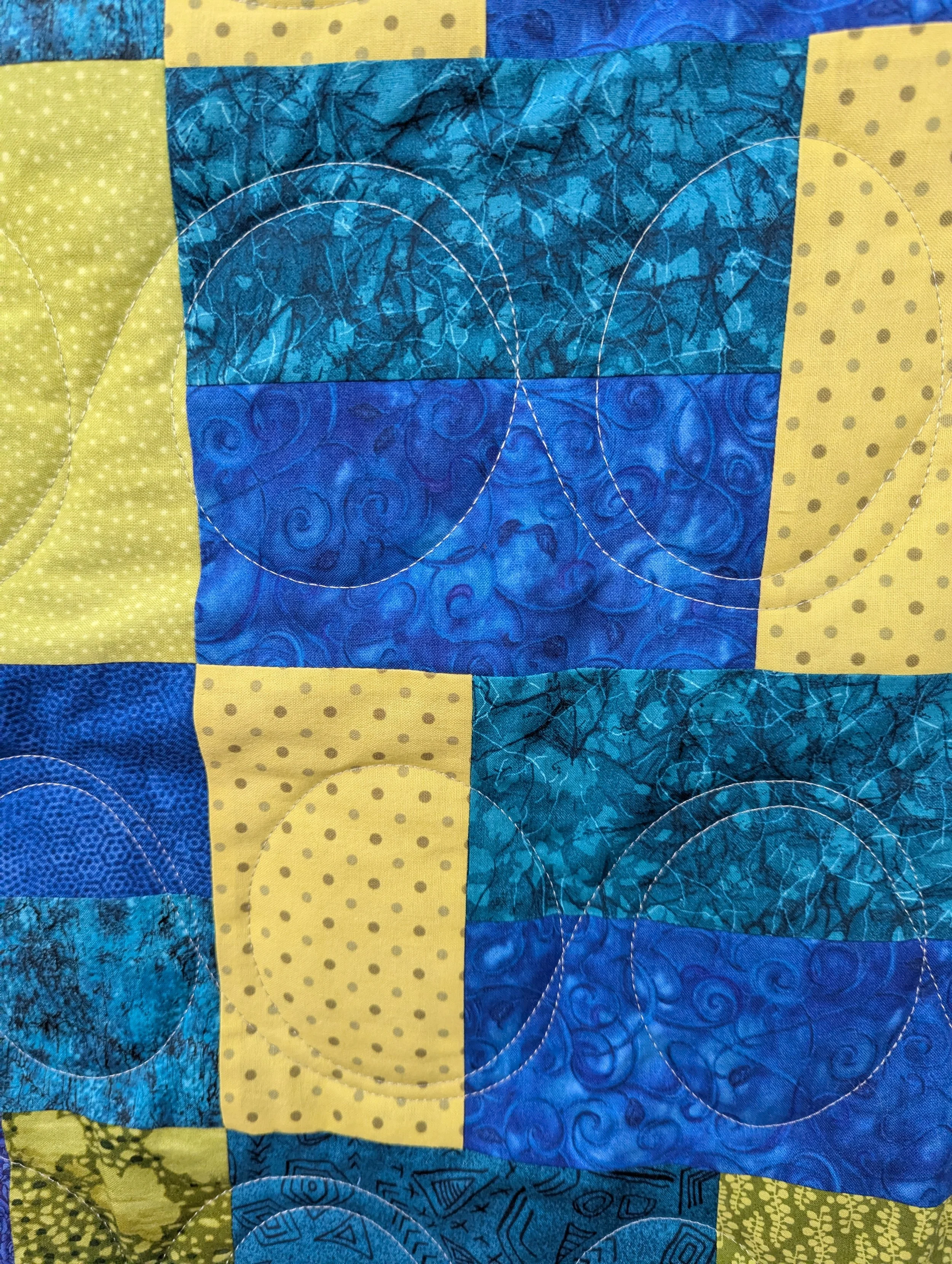 Circles stitching close-up