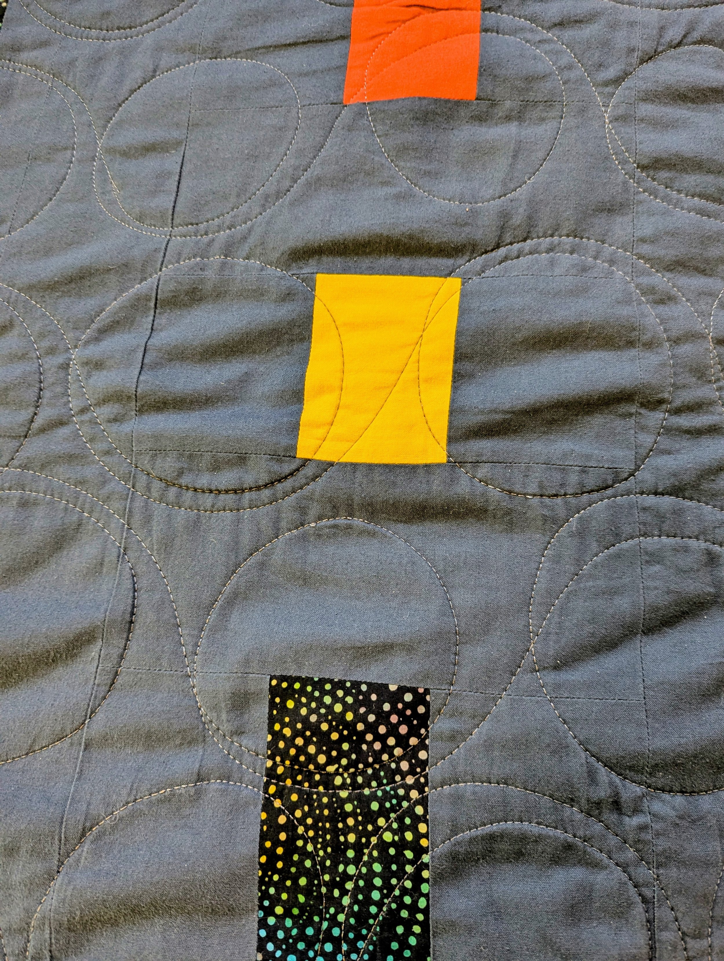 Circles stitching close-up