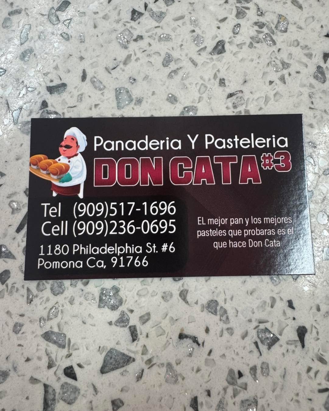 De la Academia de administracion de empresas, &ldquo;Panaderia Don Cata&rdquo; hoy lo visitamos , tienen tamales , pan de delicioso y pastelitos de conejo para celebrar este dia estan ubicados en esquina de Reservoir y Philadelphia en Pomona .