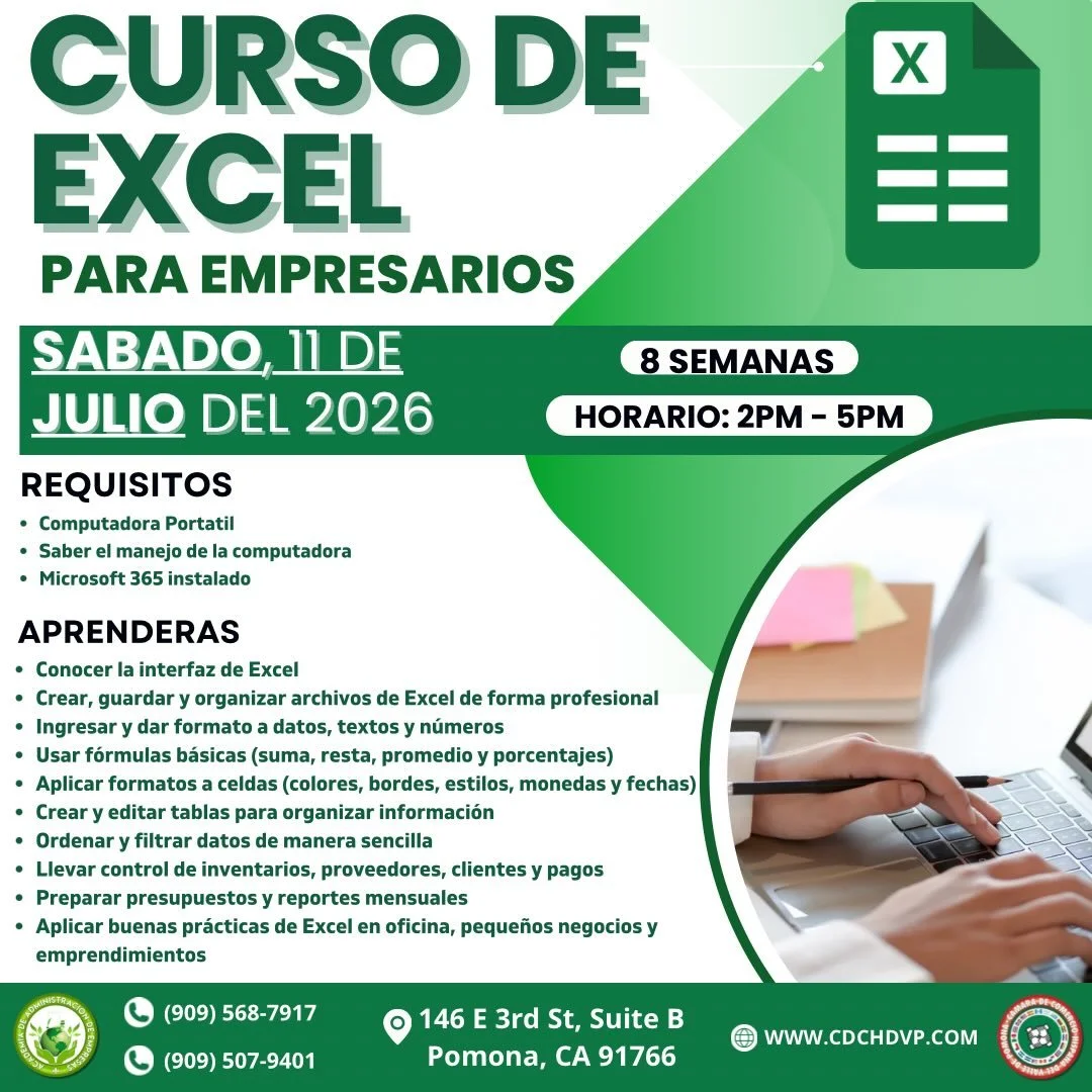 &iquest;Sab&iacute;a que Excel es una de las habilidades m&aacute;s solicitadas en oficinas, negocios y empresas en Estados Unidos?

Muchos peque&ntilde;os negocios pierden tiempo y dinero por no saber organizar inventarios, controlar pagos, crear re