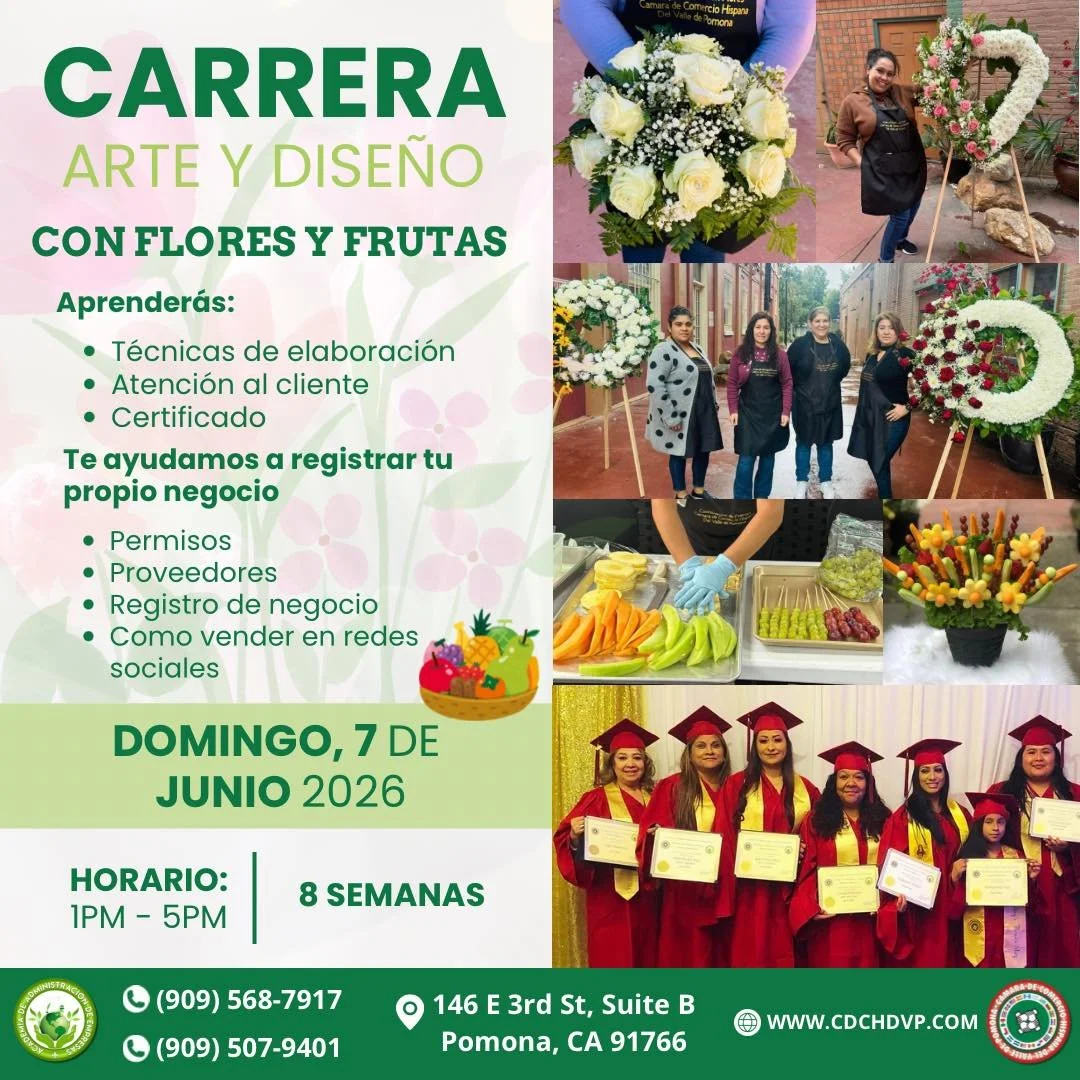 &iexcl;No se quede fuera de nuestros pr&oacute;ximos cursos, carreras y talleres en la C&aacute;mara de Comercio Hispana de Pomona!

Cada d&iacute;a m&aacute;s personas est&aacute;n descubriendo nuevas oportunidades para desarrollar habilidades, gene