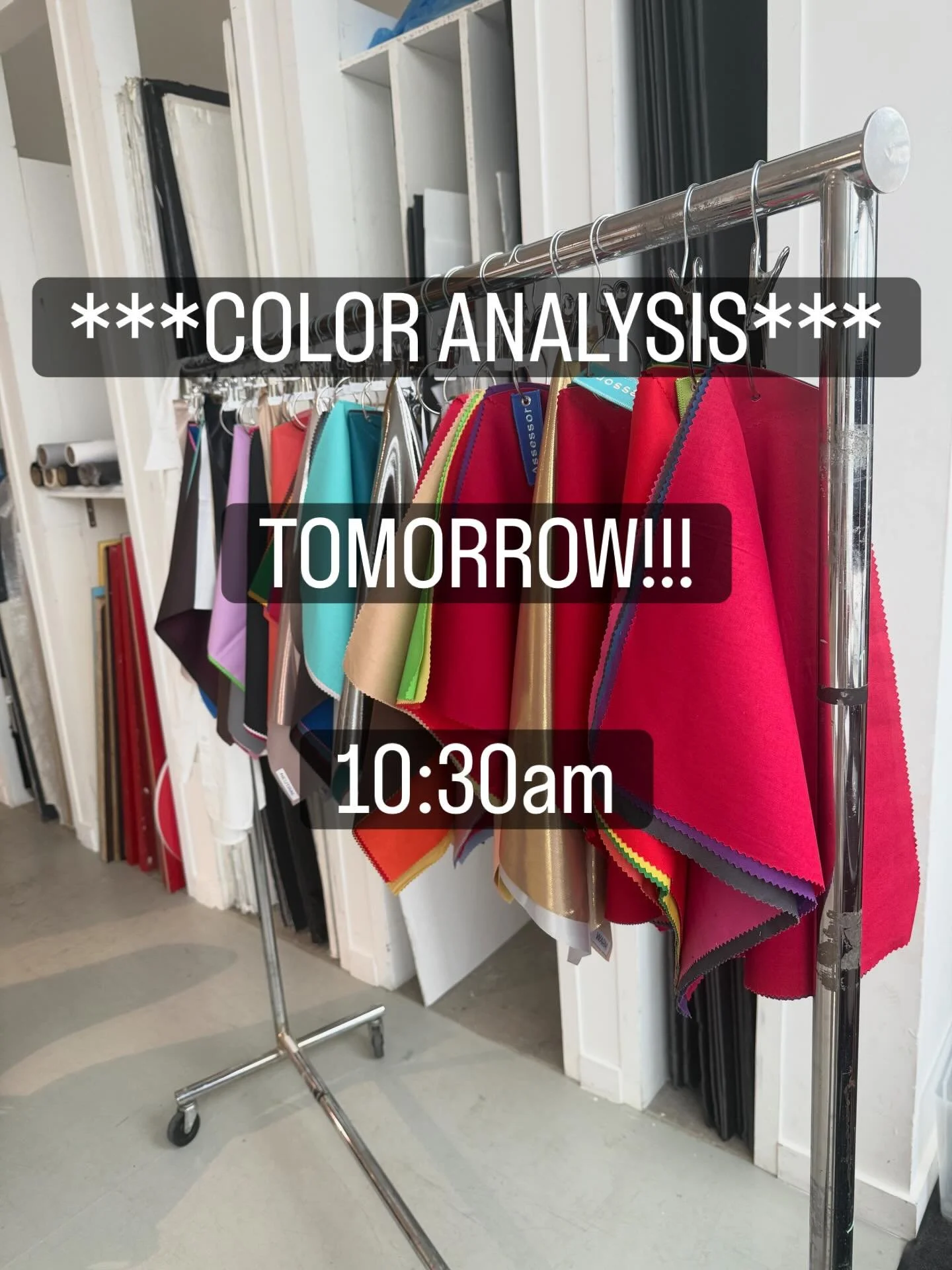 I JUST got an opening available for a Seasonal Color Analysis TOMORROW at 10:30am!!! 🎨

IT. IS. SO. MUCH. FUN. 👏🏼 👏🏼 👏🏼 

Spring is one of the BEST times to have your Color Analysis done &mdash; when the season changes, knowing your colors mak