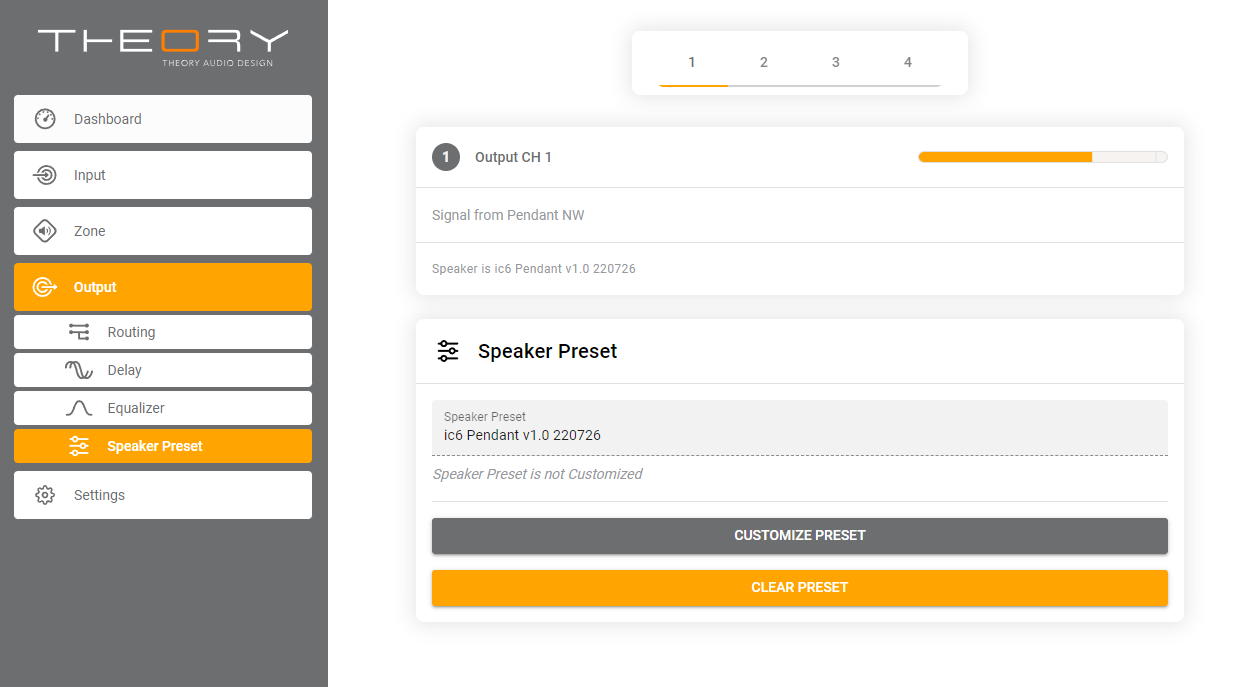 DLC INDIVIDUAL SPEAKER PRESET