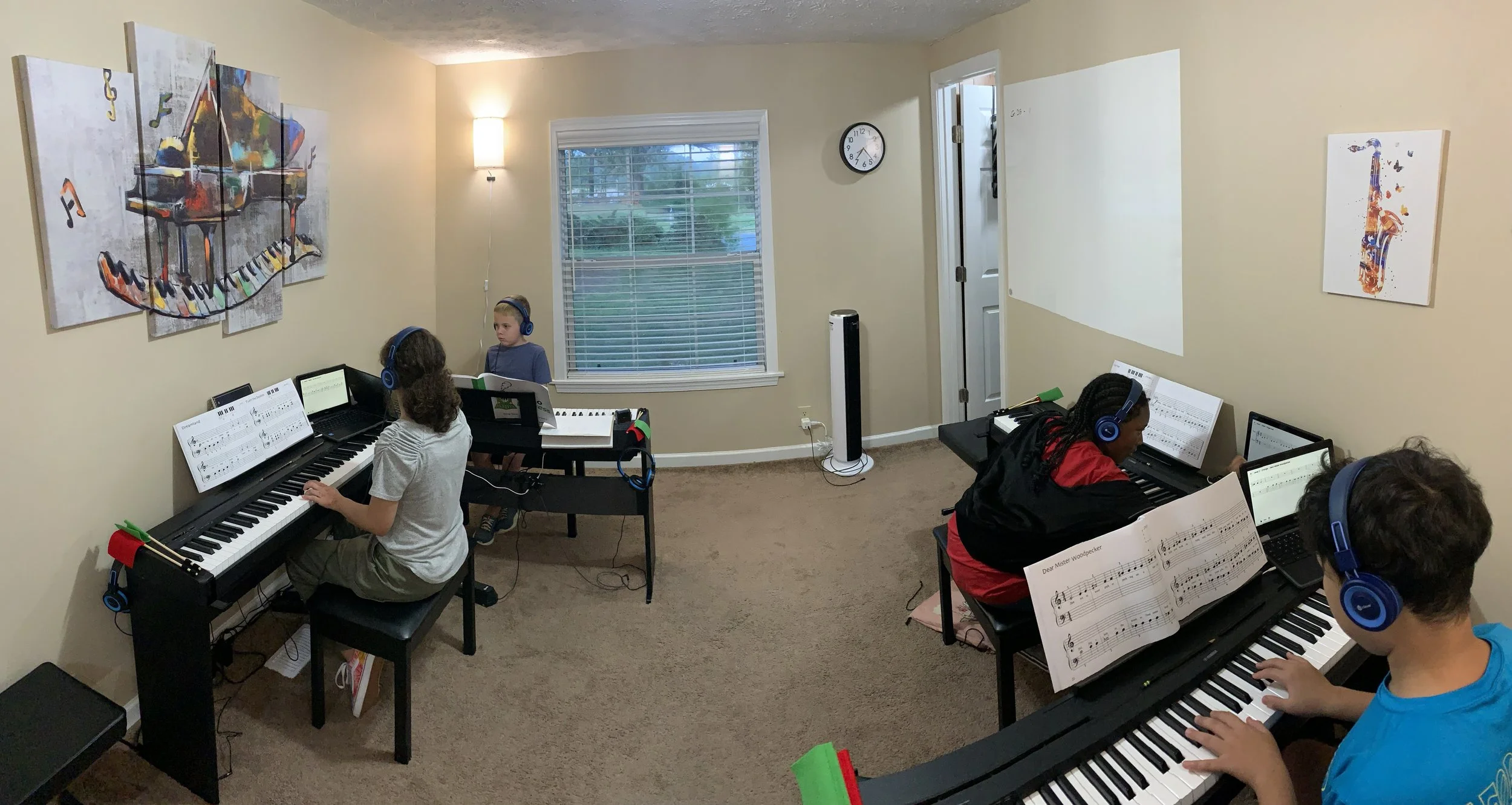 Children learn in a friendly, safe, focused environment right here in my home studio.