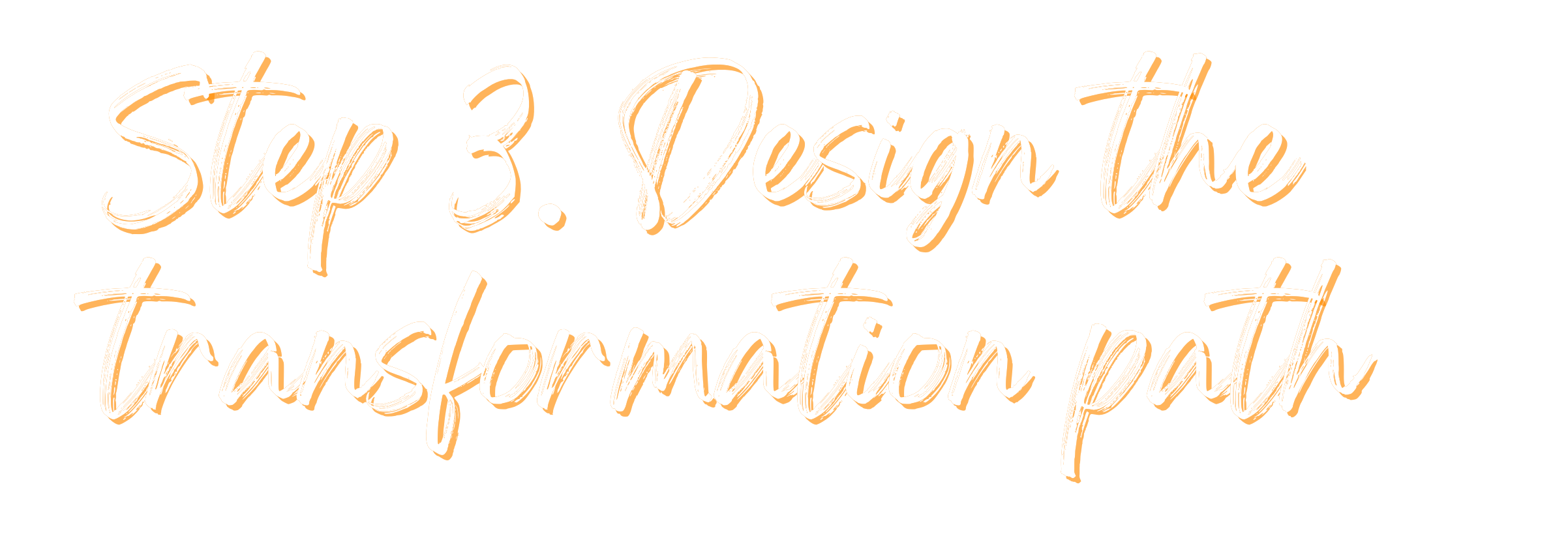 Graphic reading: Step 3. Design the transformation path.