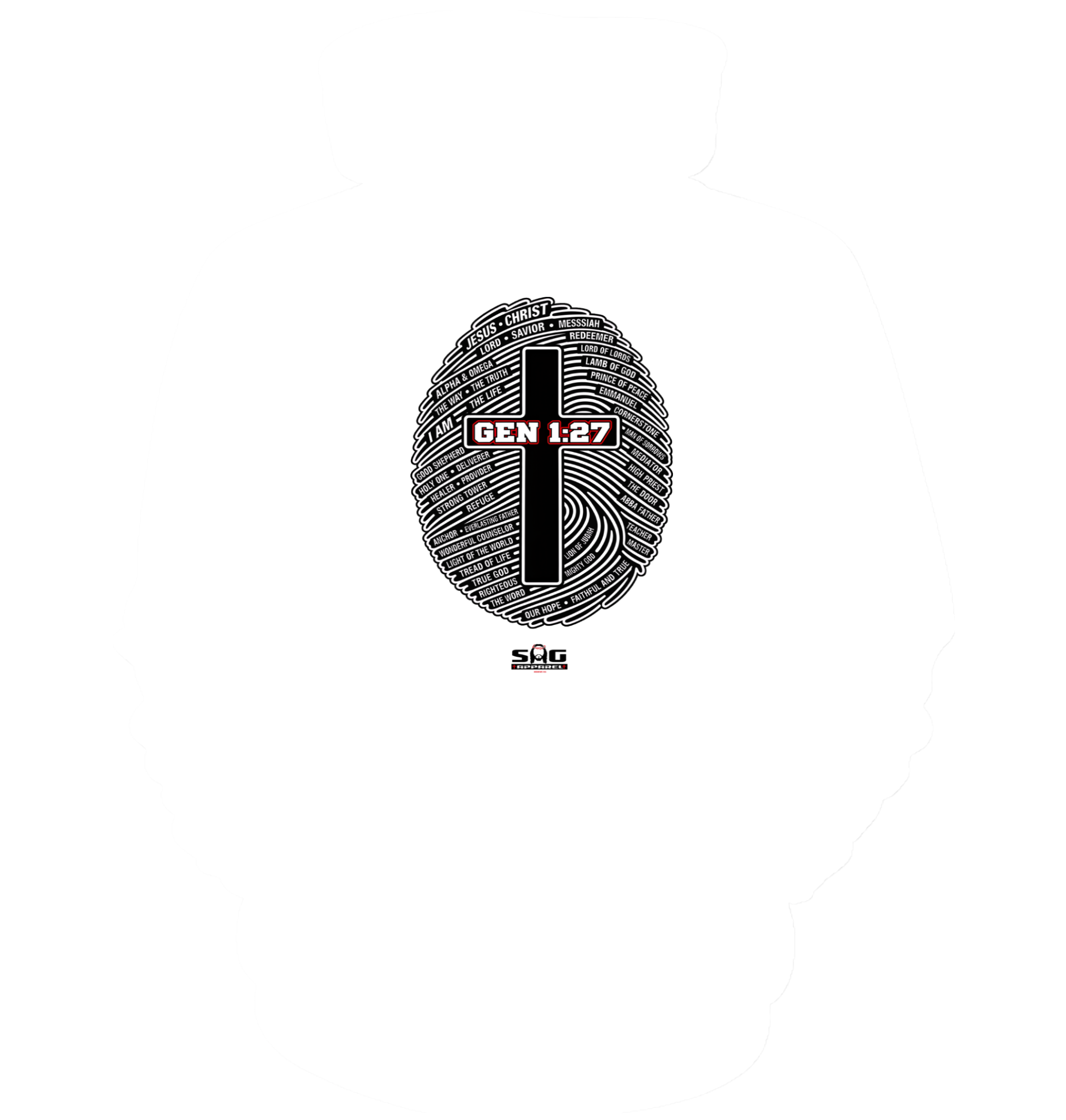Fingerprint Hoodie White