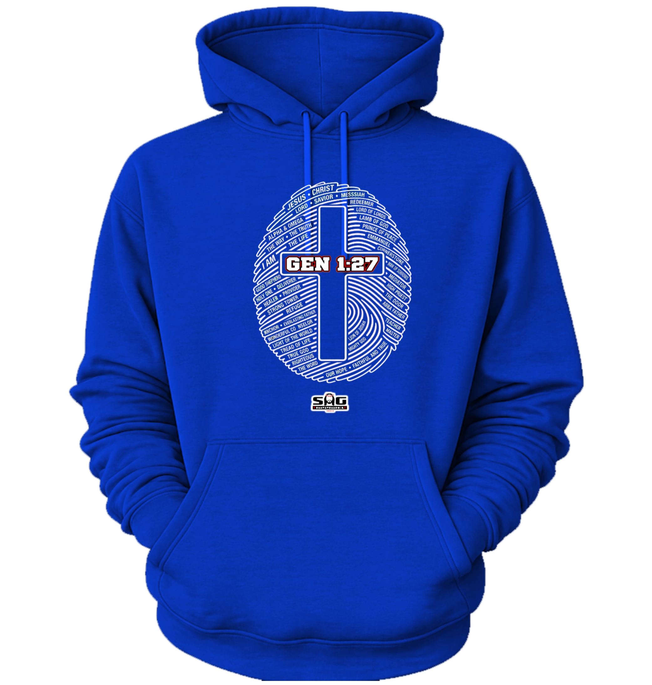 Fingerprint Hoodie Blue