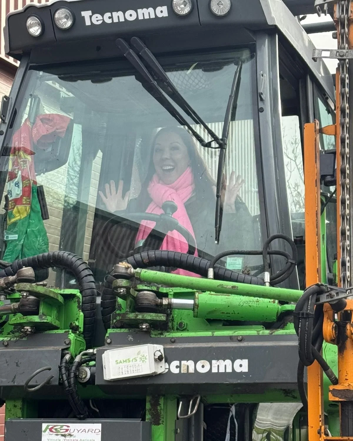 I can&rsquo;t believe the team at Ch&acirc;teau Ducru-Beaucaillou actually let me drive this massive tractor. Granted, I only drove in circles in the parking lot, but I guarantee there will be a positive effect on the 2026 vintage. 😉