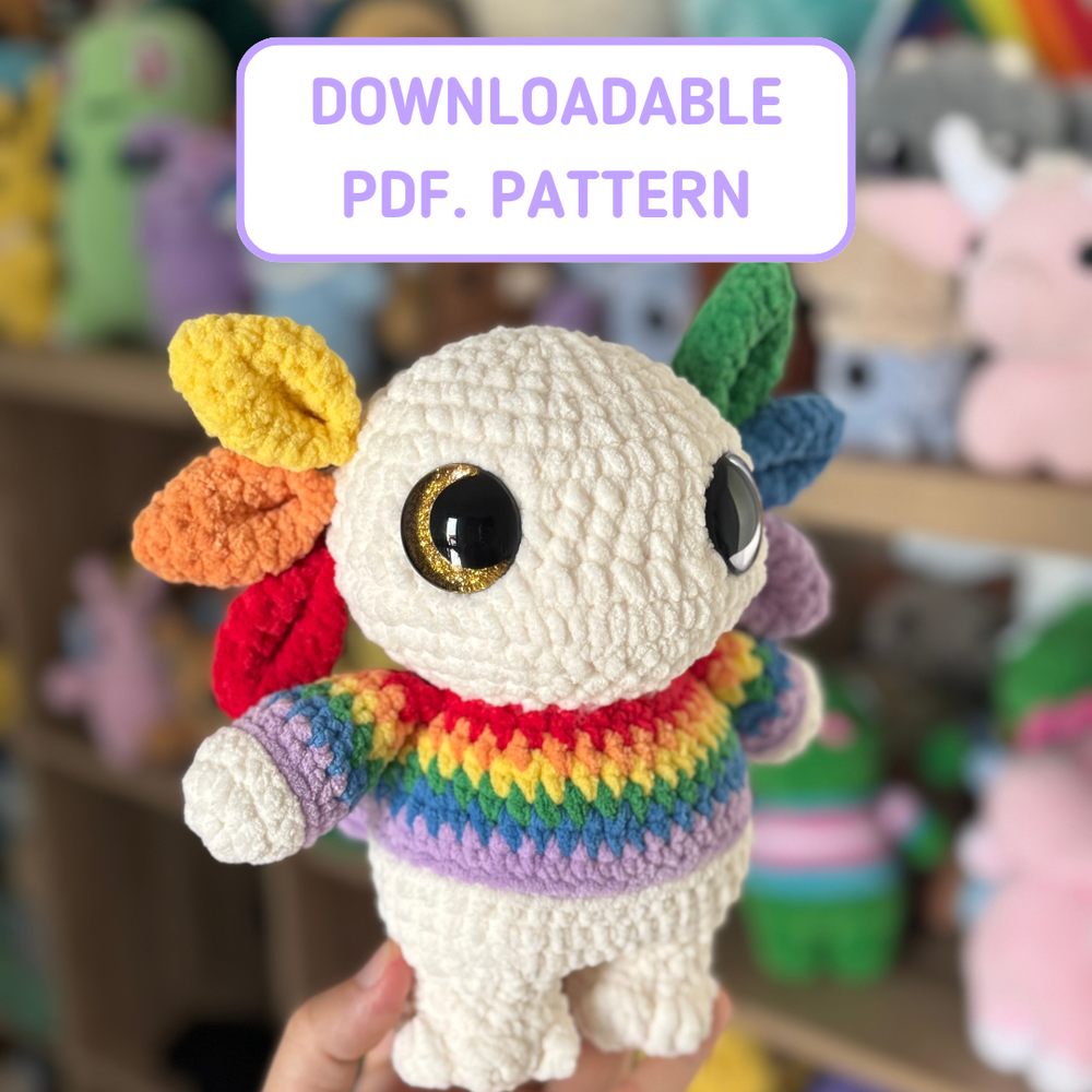 Little Alien Buddy - PRIDE Axolotl - crochet pattern — crochetmezaddy
