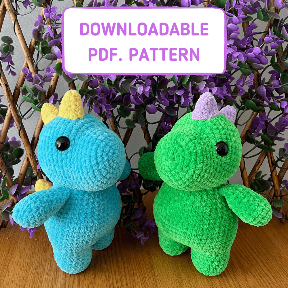 Little Dino Buddy crochet pattern — crochetmezaddy