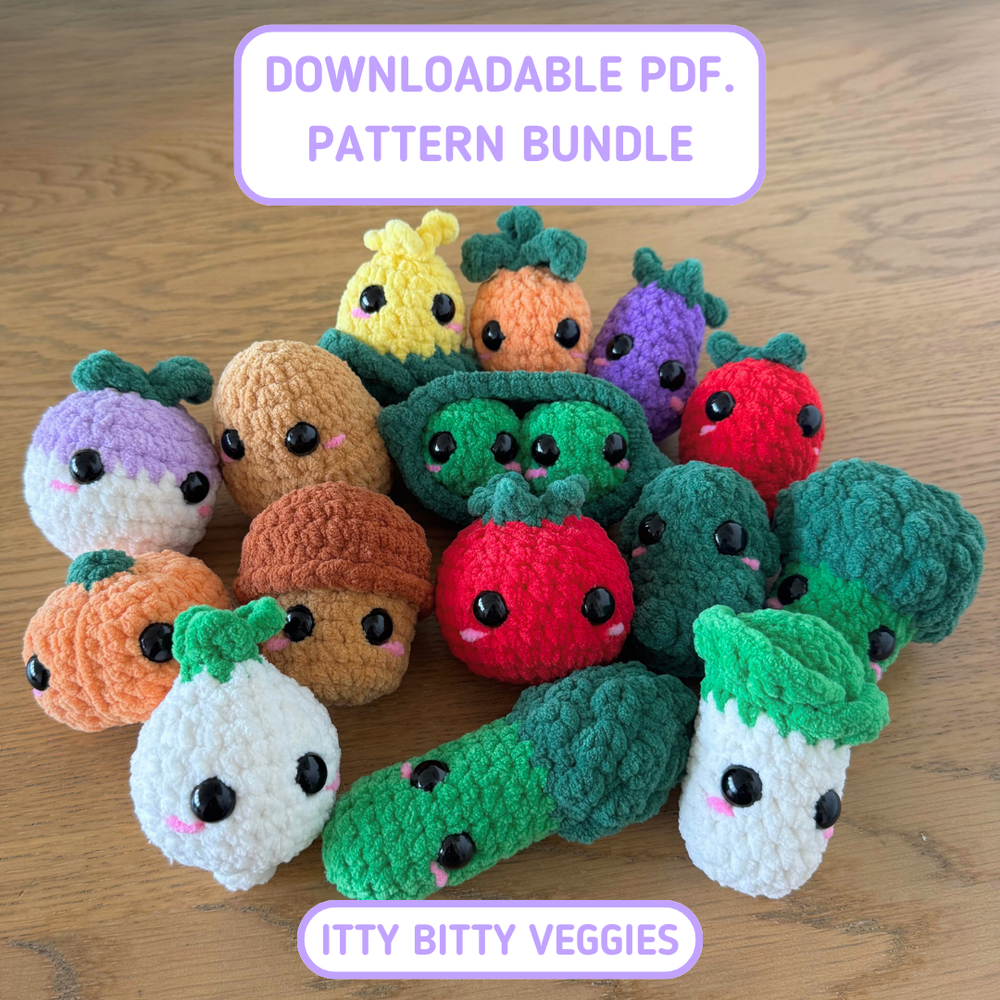 Itty Bitty Veggies - No Sew crochet patterns | crochet market