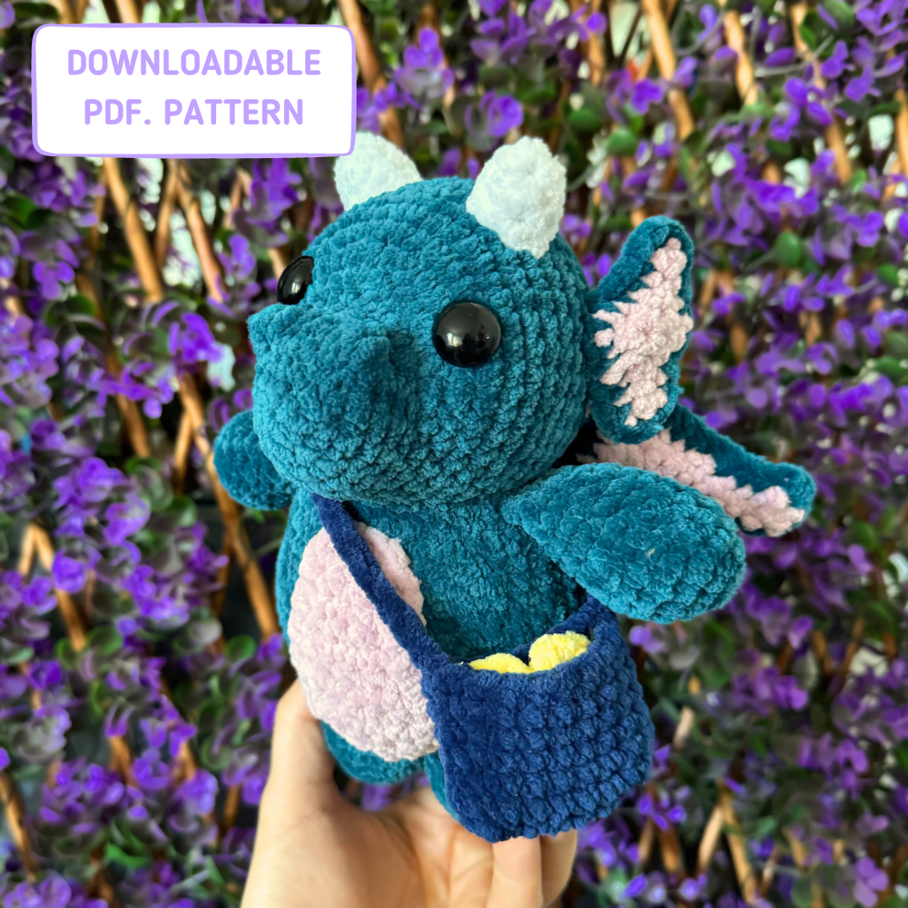 Little Dragon Buddy crochet pattern by Crochet me Zaddy