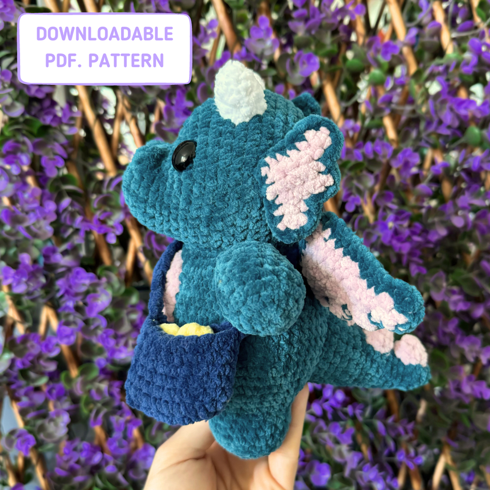 Little Dragon Buddy crochet pattern by Crochet me Zaddy