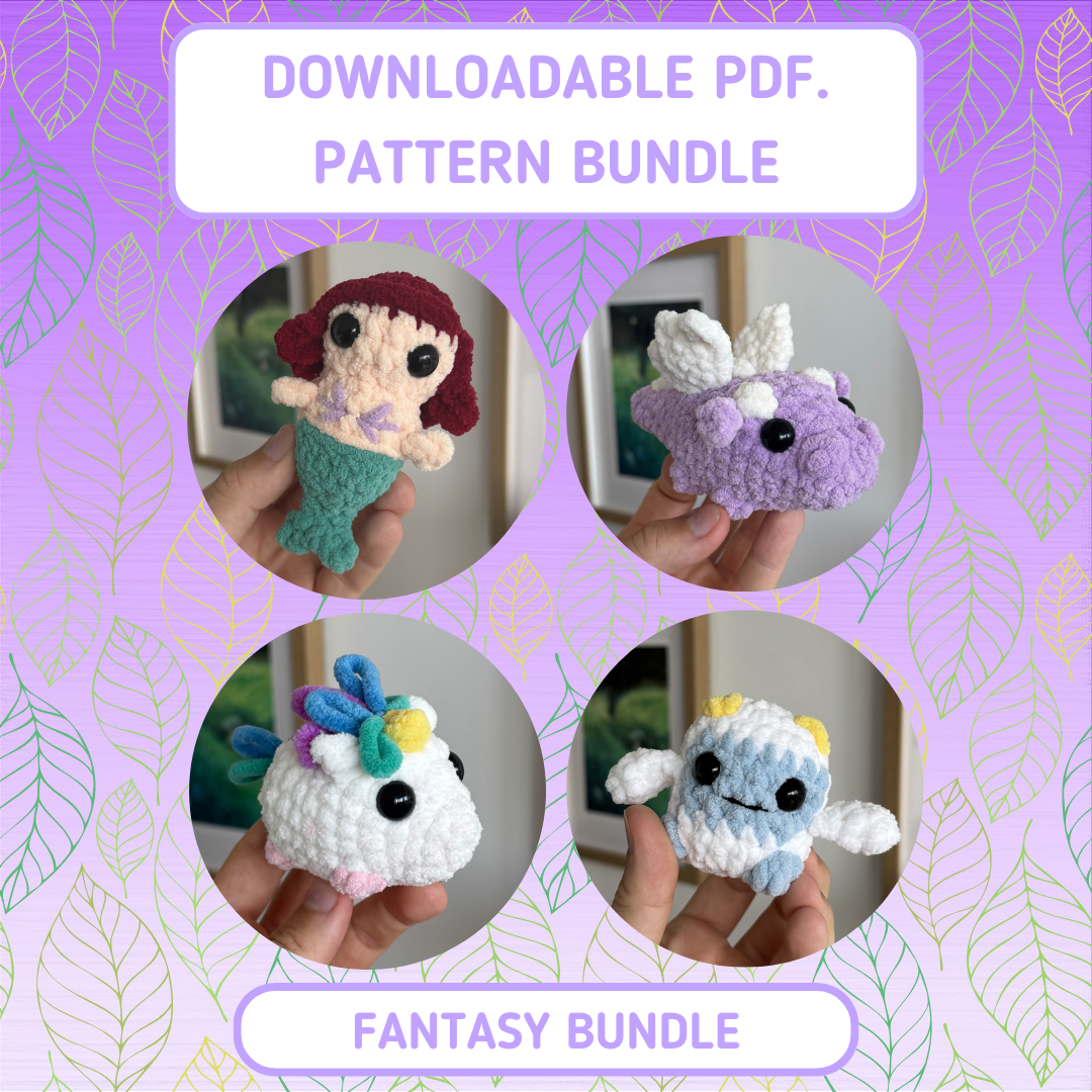 Itty Bitty Fantasy Bundle Crochet Pattern | No sew (downloadable PDF)