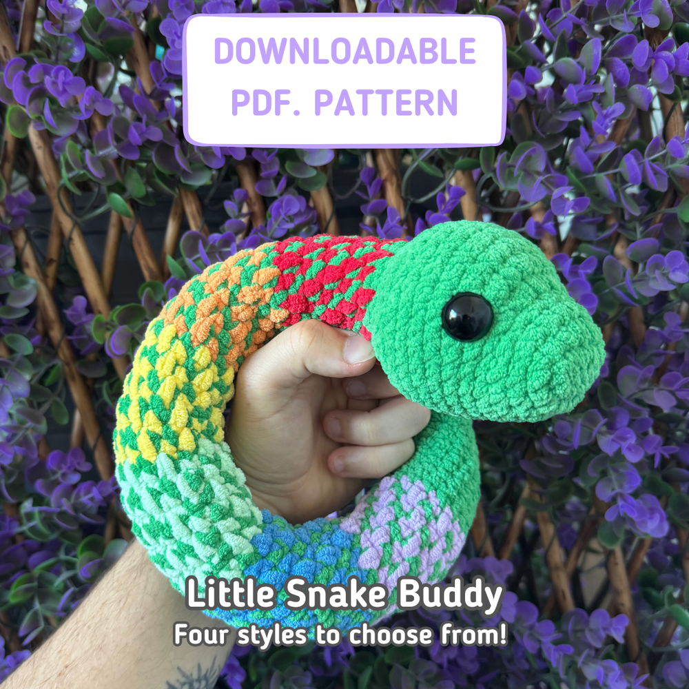 Little Snake Buddy Crochet Pattern by Crochet me Zaddy