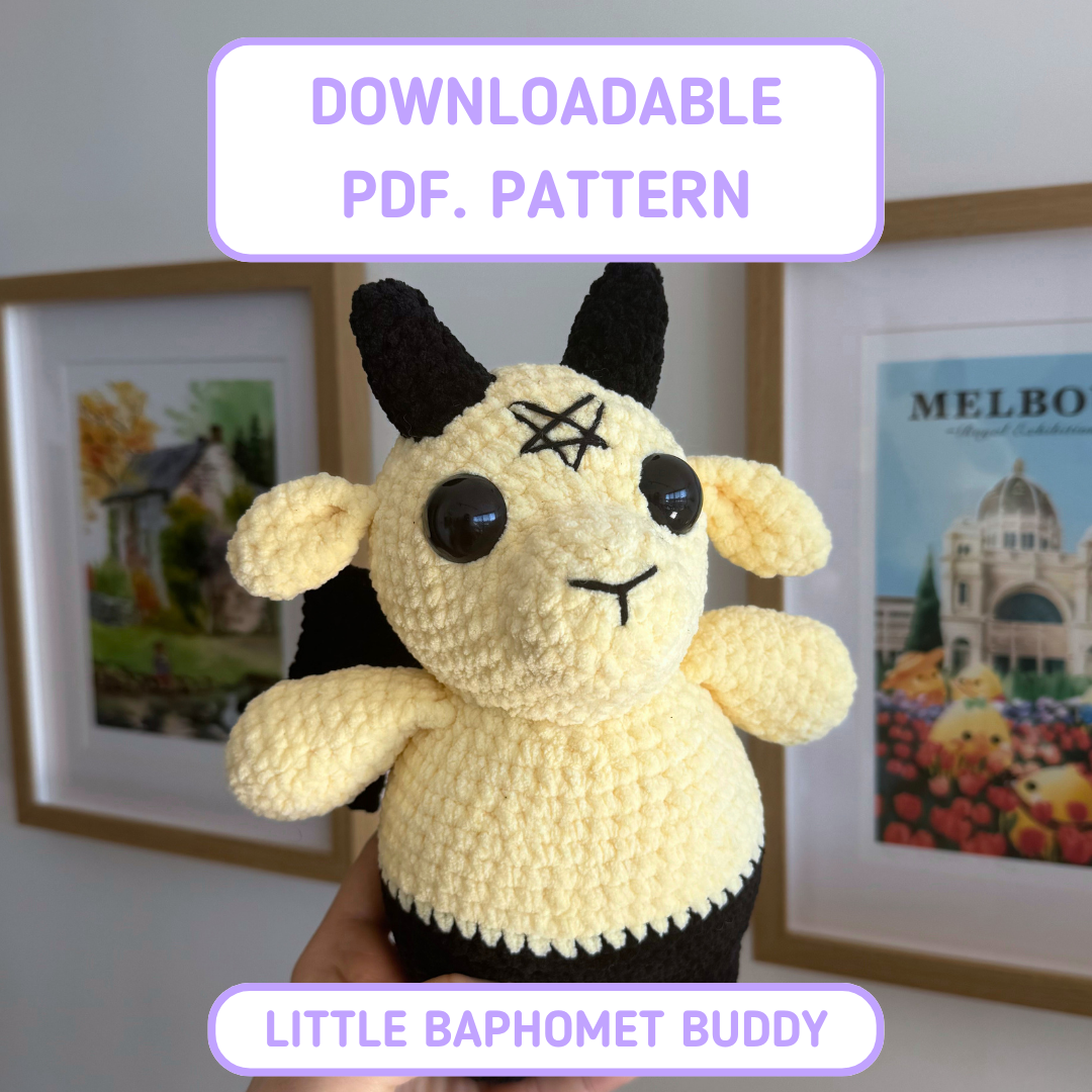 Little Baphomet Buddy Crochet Pattern (downloadable PDF)