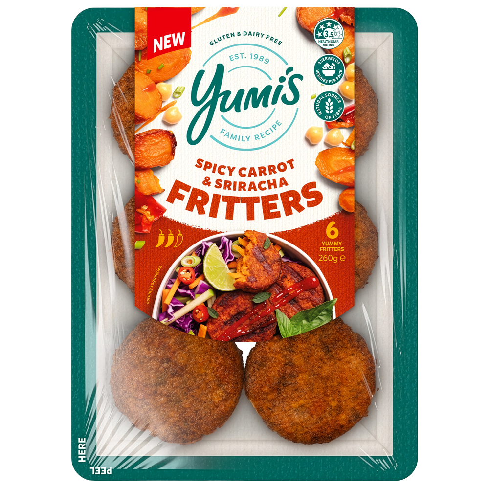 Spicy Carrot &amp; Sriracha Fritters