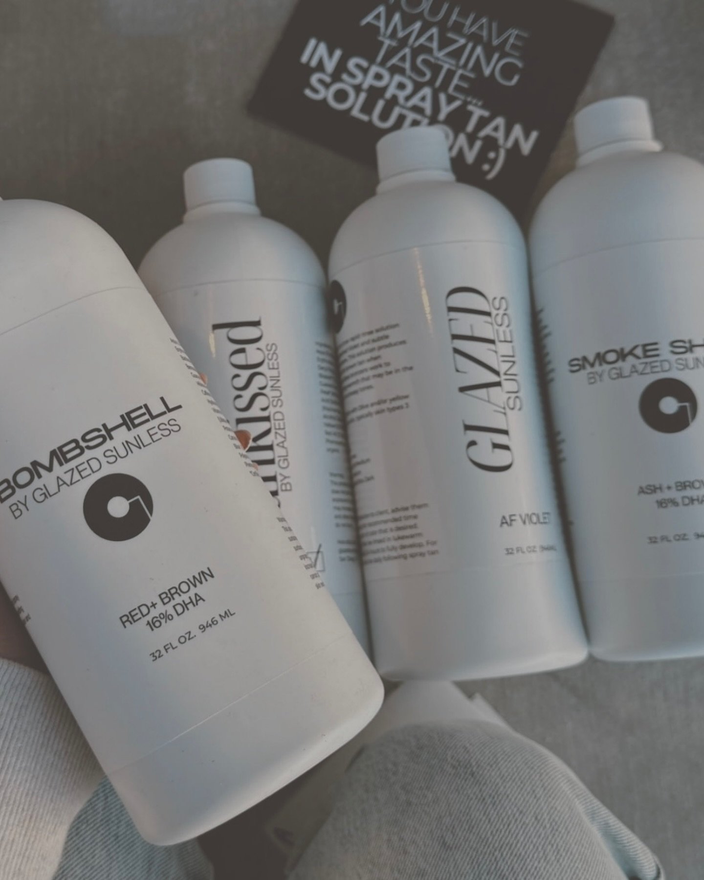 Every bottle tells a story—of hard work, growth, and the artists who trust us to deliver flawless color. These blends were created with purpose, passion, and you in mind. Thank you for choosing Glazed Sunless 🤎👏