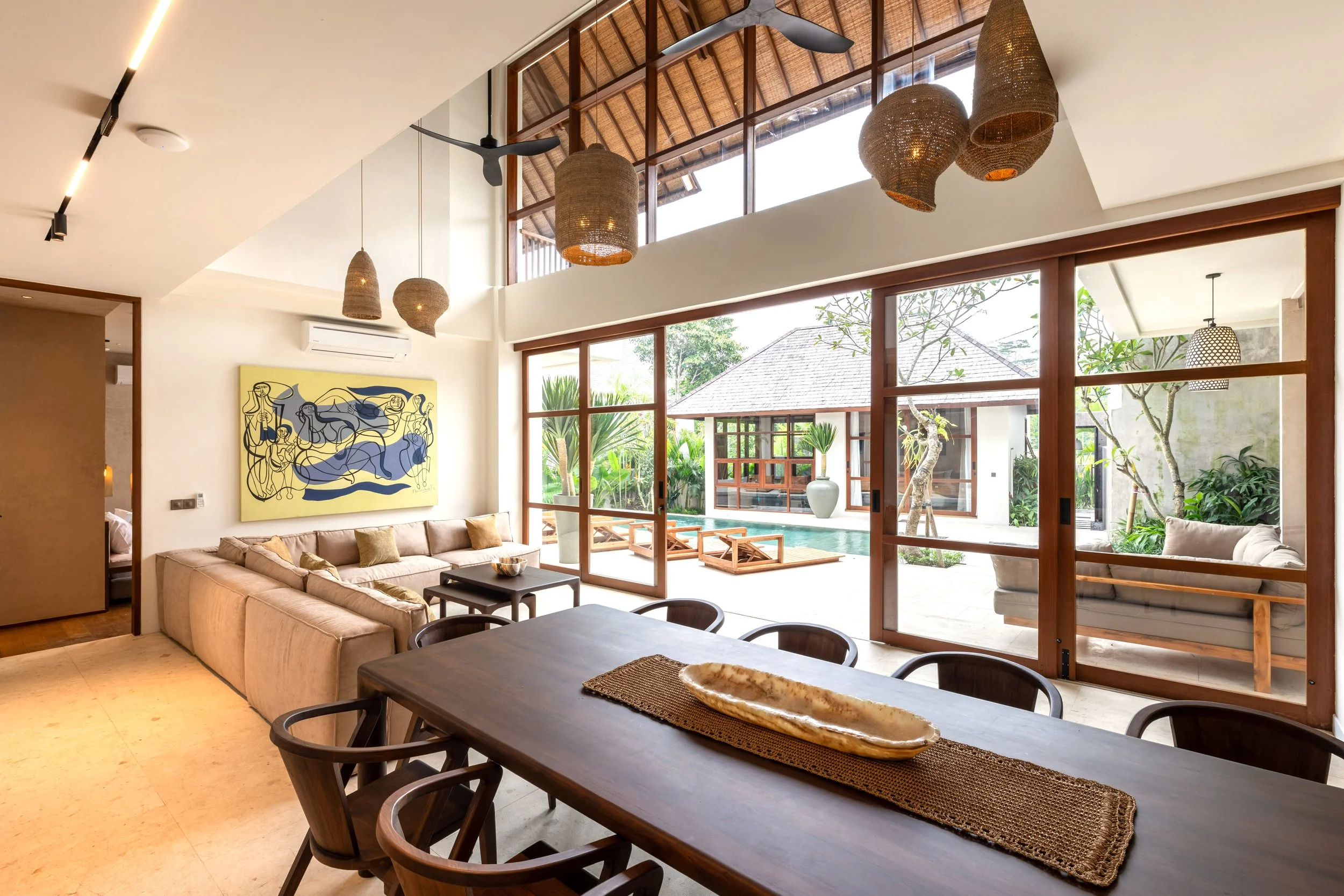 BALINESE MODERN TROPICAL STYLE VILLA - 6 BEDROOM - NYANYI BEACH - villa - for - sale - Bali
