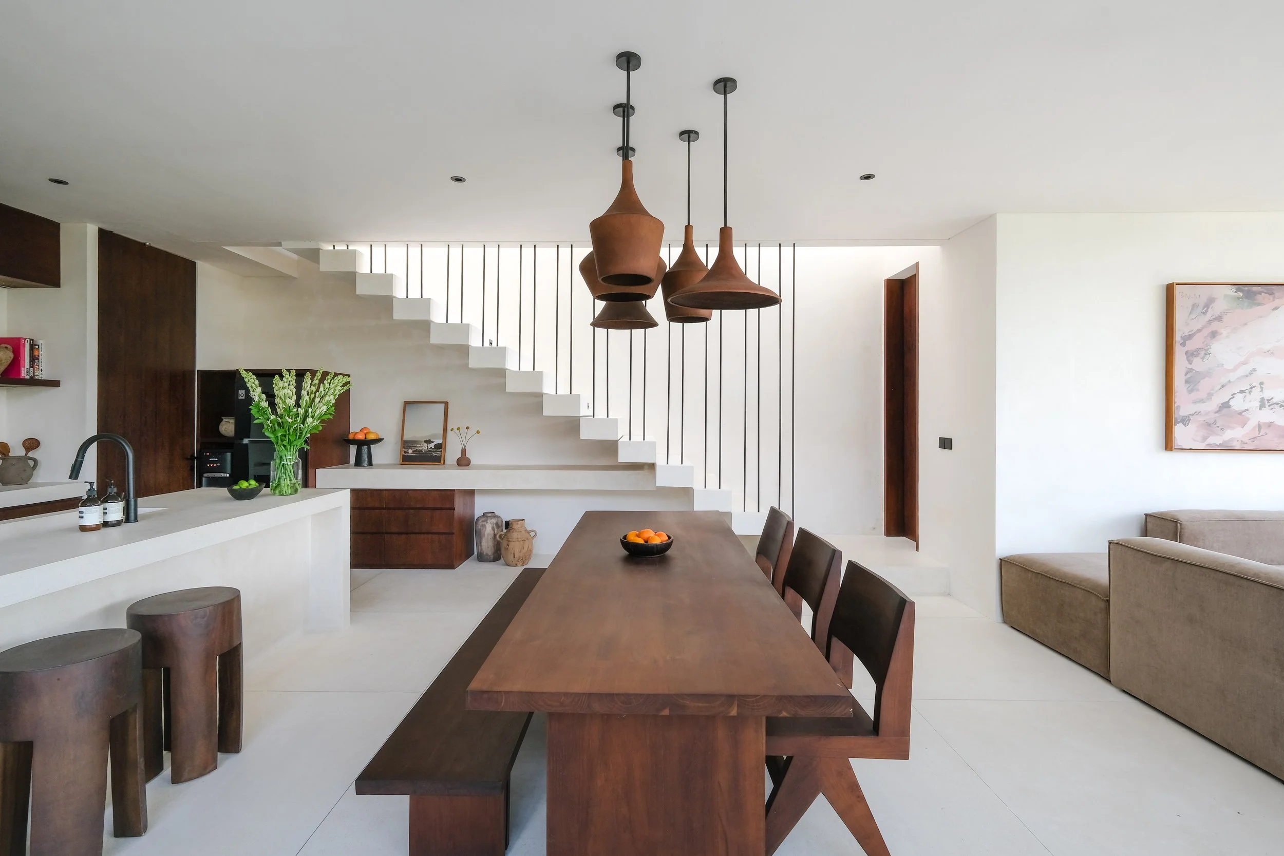 ARCHITECTURAL TROPICAL VILLA ABOVE THE RICE FIELDS - 3 BEDROOM - NYANYI BEACH - Bali - for - sale