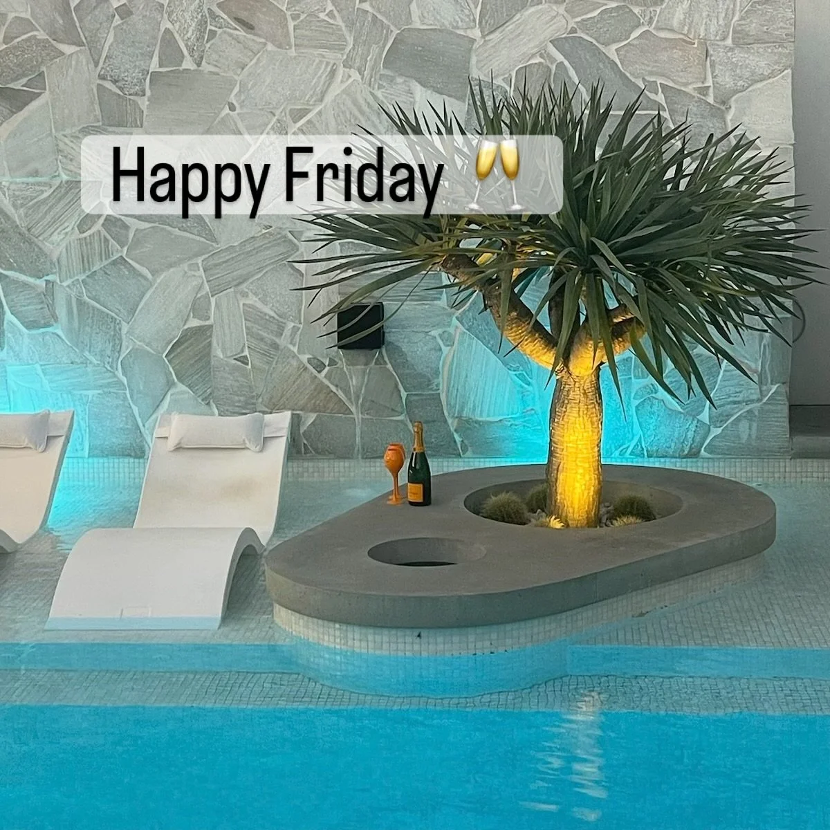 Loving this resort inspired swimming pool champagne ledge 🍾 complete with built-in ice bucket 🧊so you can relax in style. 

Pool and Outdoor Design by @fluidlandscapedesign 

#poolsidevibes #champagnelife #designerpool #luxuryliving #poolbar #outdo