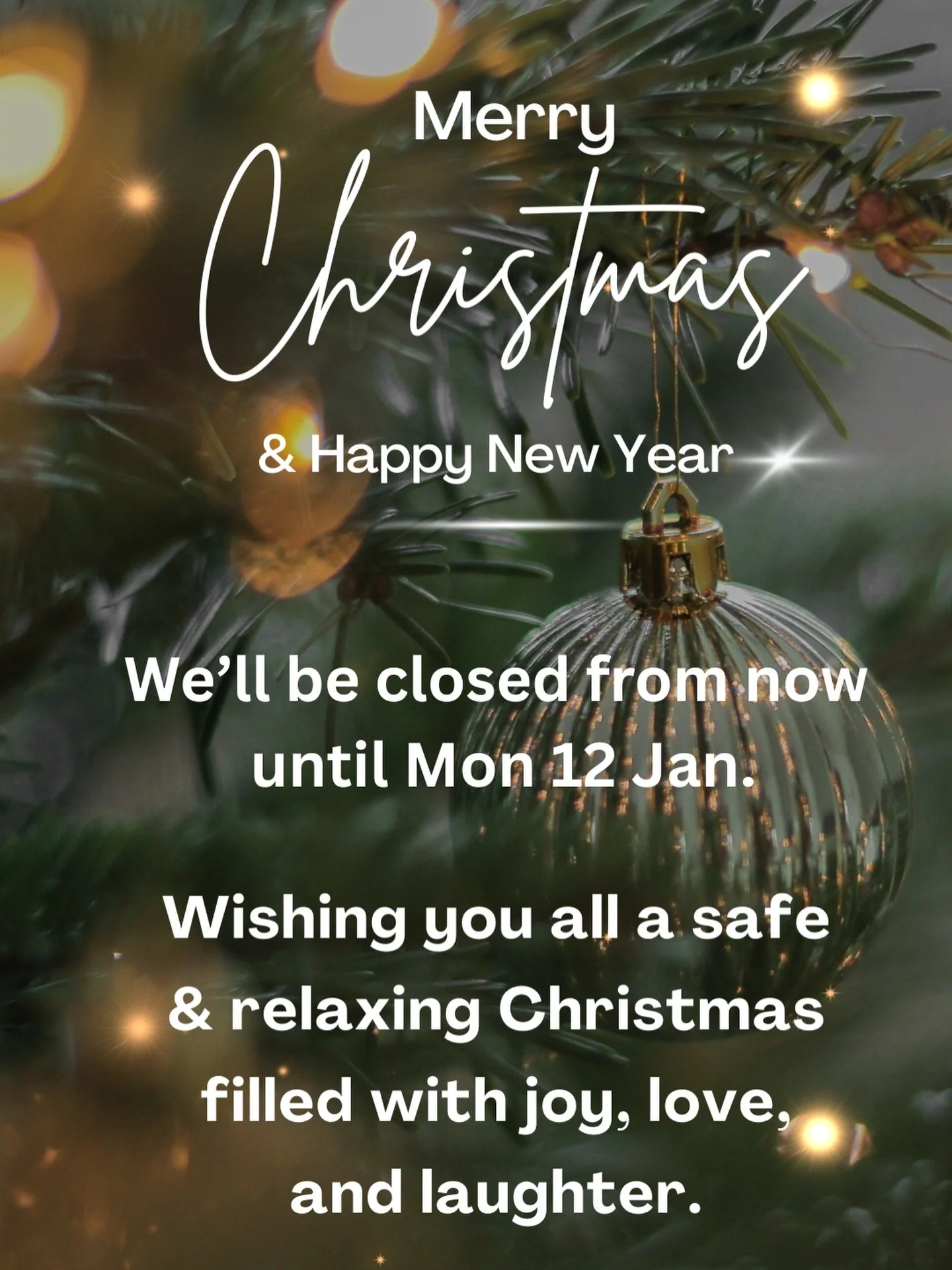 Merry Christmas 🎄✨
Here&rsquo;s to a well-earned break and an exciting year ahead !

We&rsquo;ll see you again on 12th January.