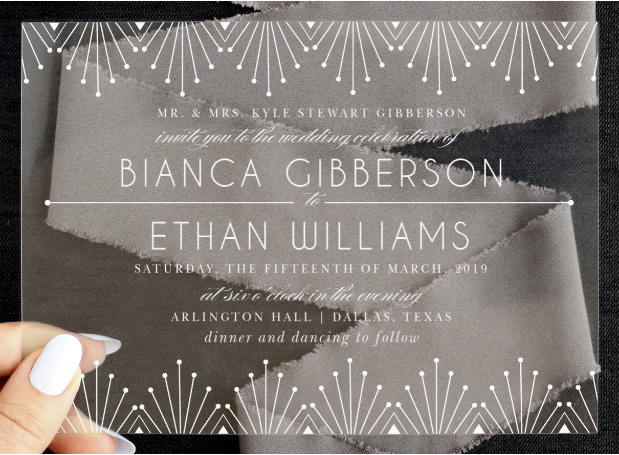 Clear Wedding Invitations - Art Deco Wedding Invitations by Basic Invite.png