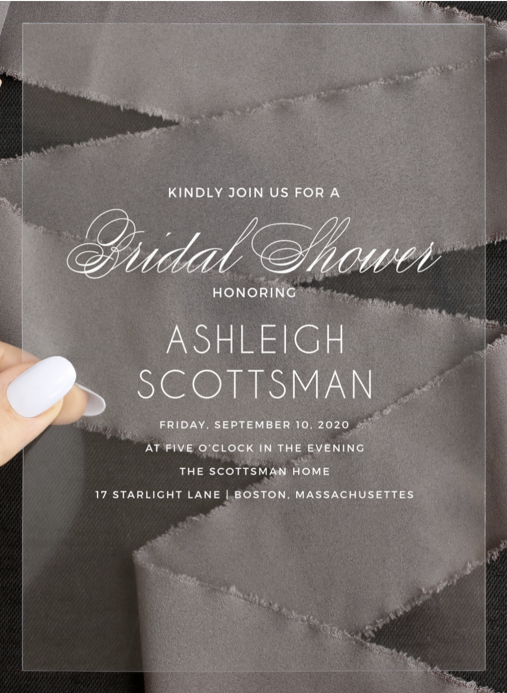 Deco Typography Clear Bridal Shower Invitations by Basic Invite.png