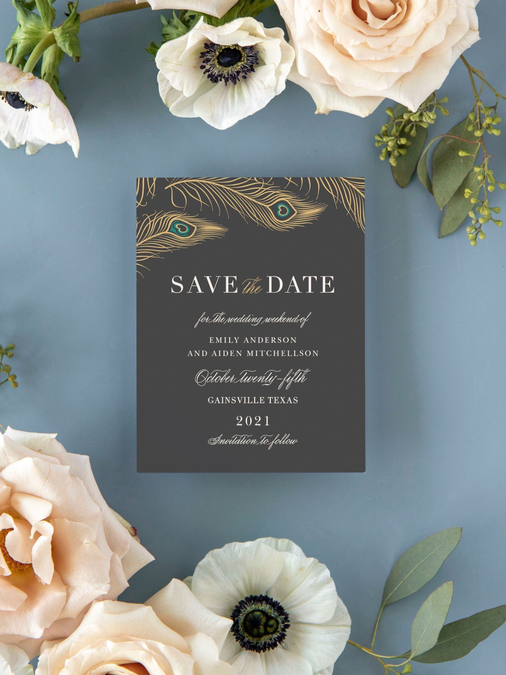 Peacock Feather Save the Date Cards _ Save the Date Magnets _ Save the Date Card Ideas.jpeg
