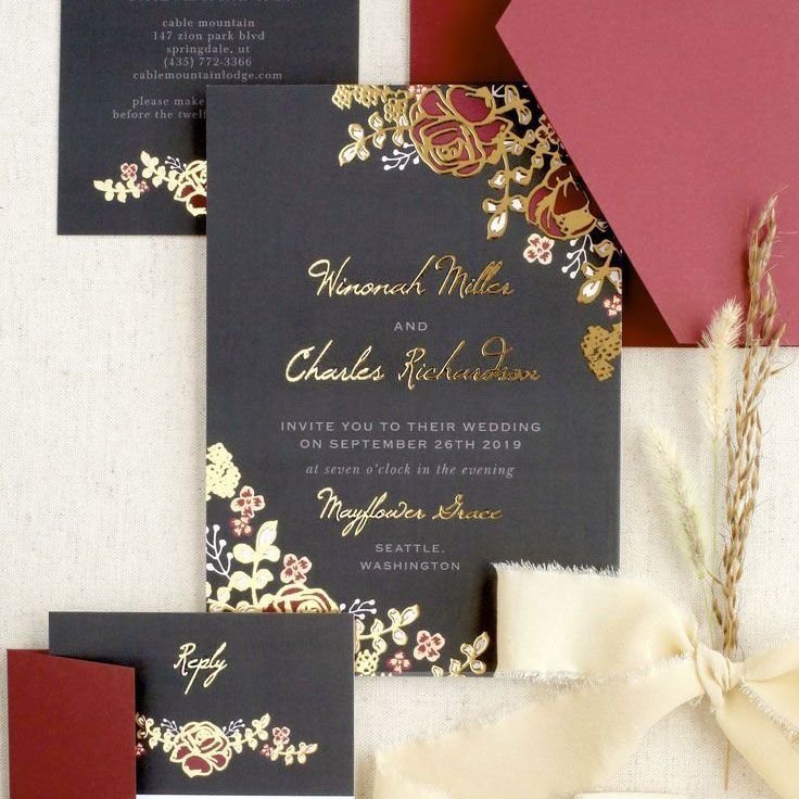 Opulent Floweret Foil Wedding Invitations.jpeg