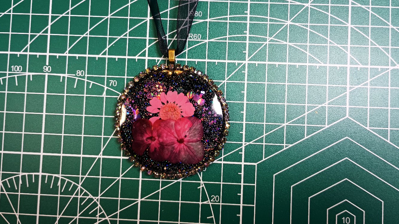 Pink Petals & Stardust Pendant