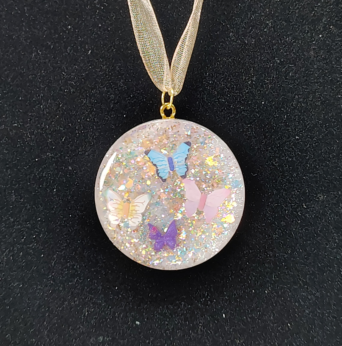🦋 Butterfly Dreams Opal Glitter Pendant