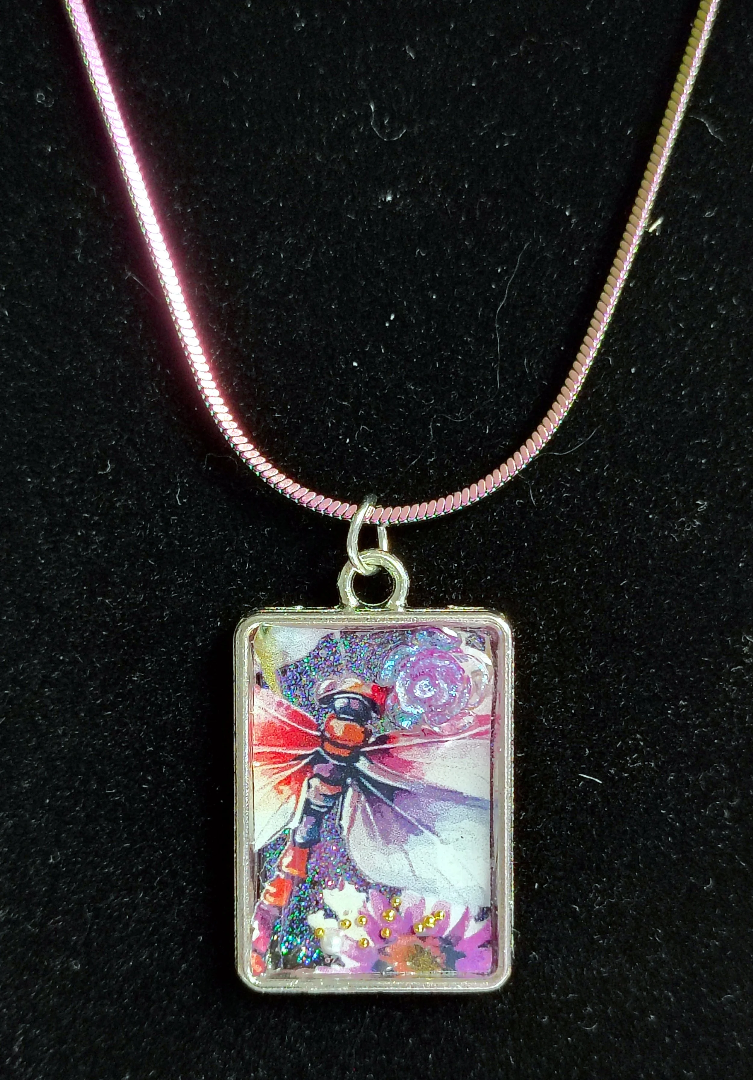 Dragonfly Small Rectangular Pendant