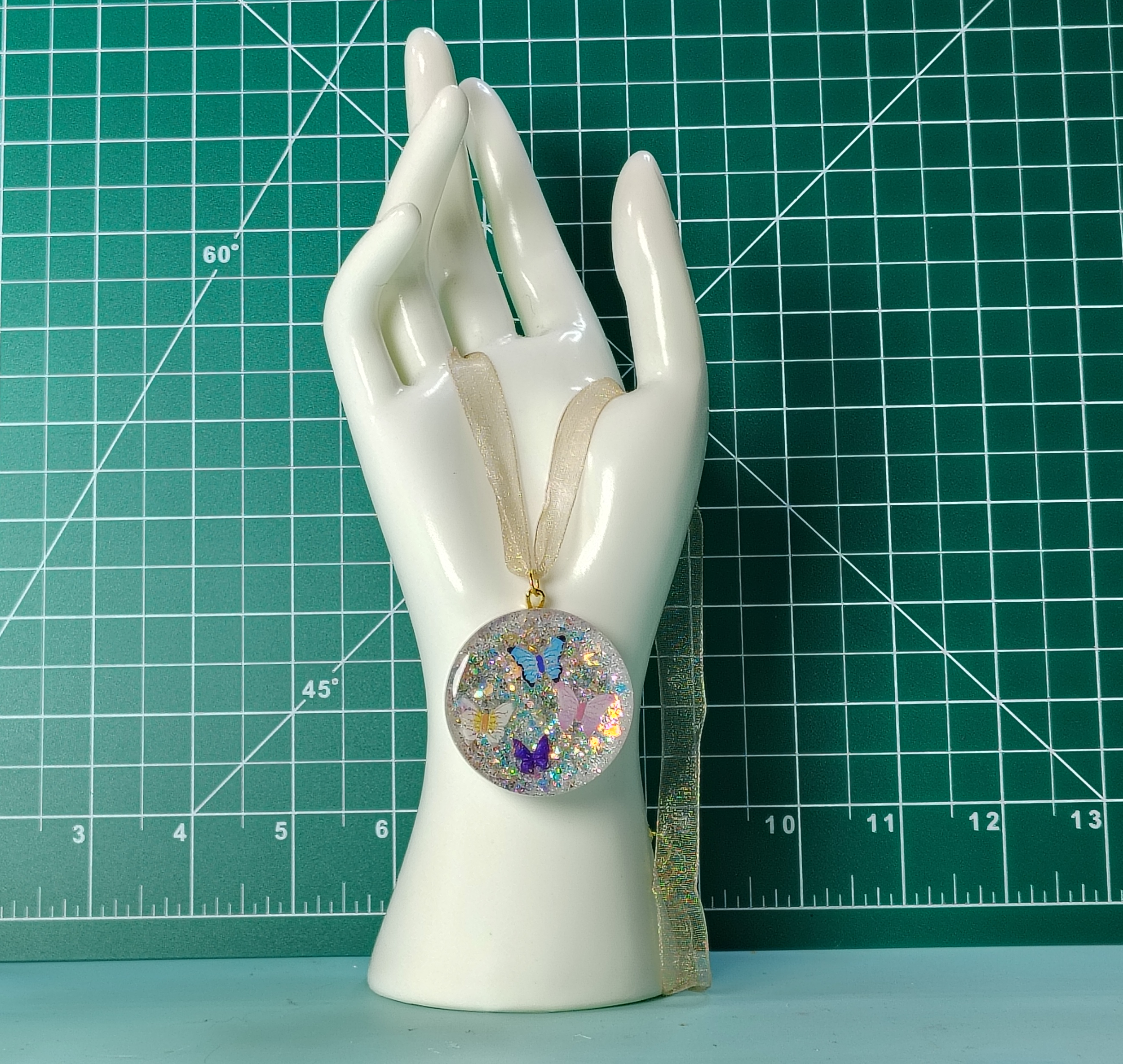 🦋 Butterfly Dreams Opal Glitter Pendant