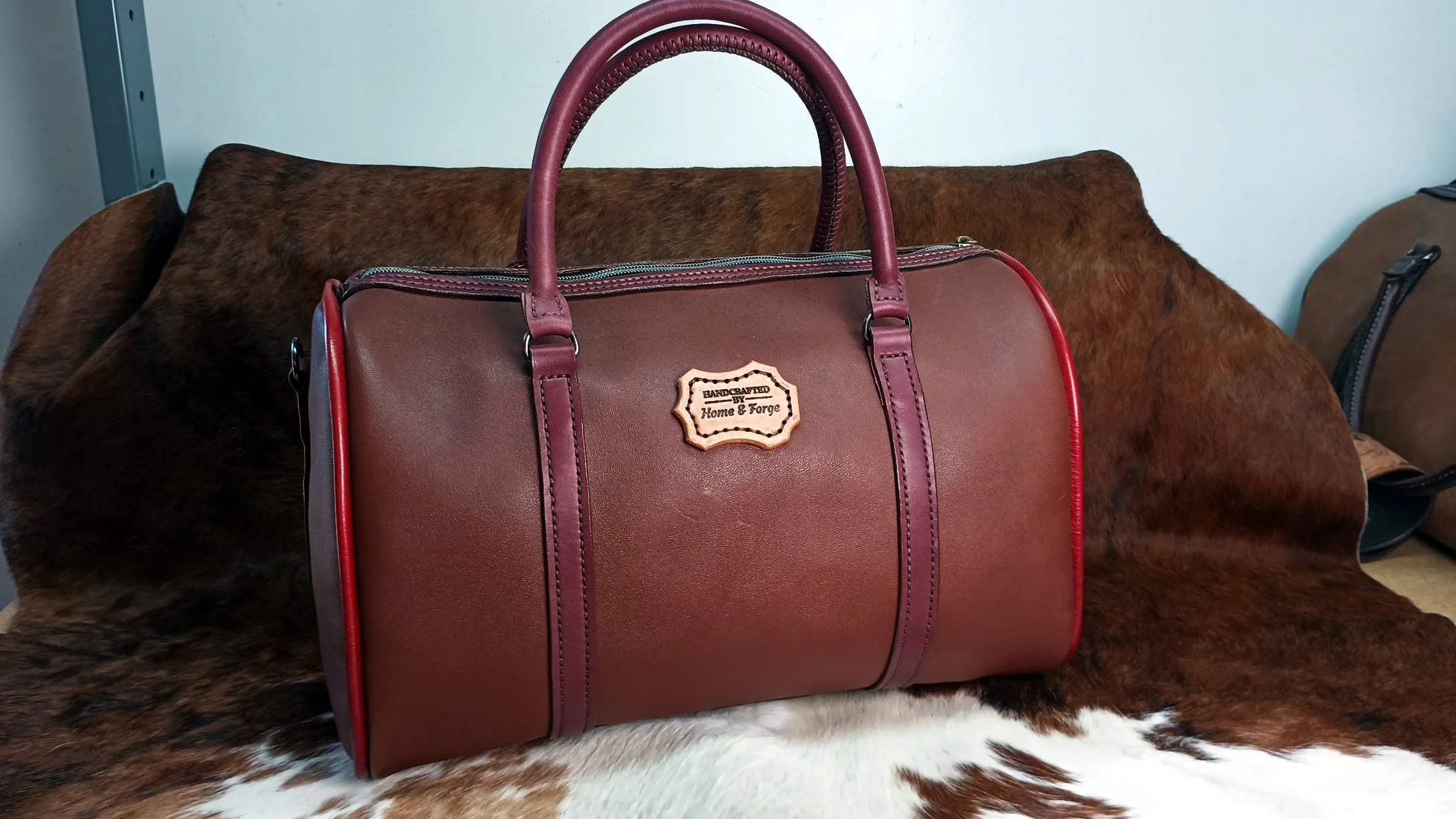 Leather Boston Style Bag