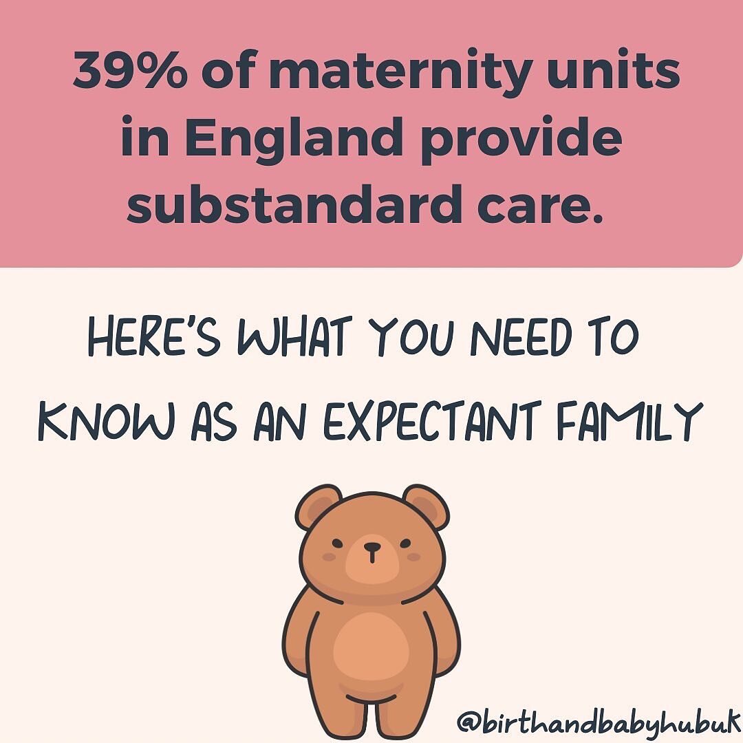 I&rsquo;d been debating whether to post about this. I&rsquo;m not into scaring expectant families, but information is important. 39% of maternity units have been rated as substandard. There have been numerous enquiries into  maternity services at spe
