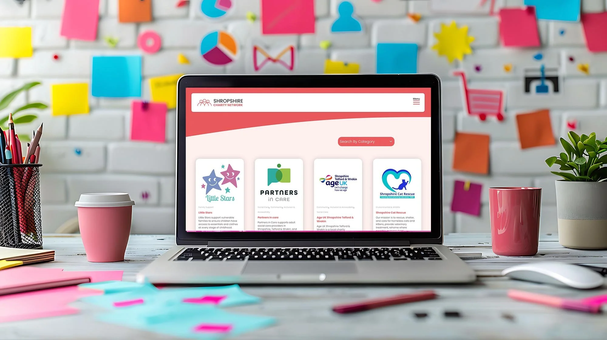 website design for Shropshire charity network 