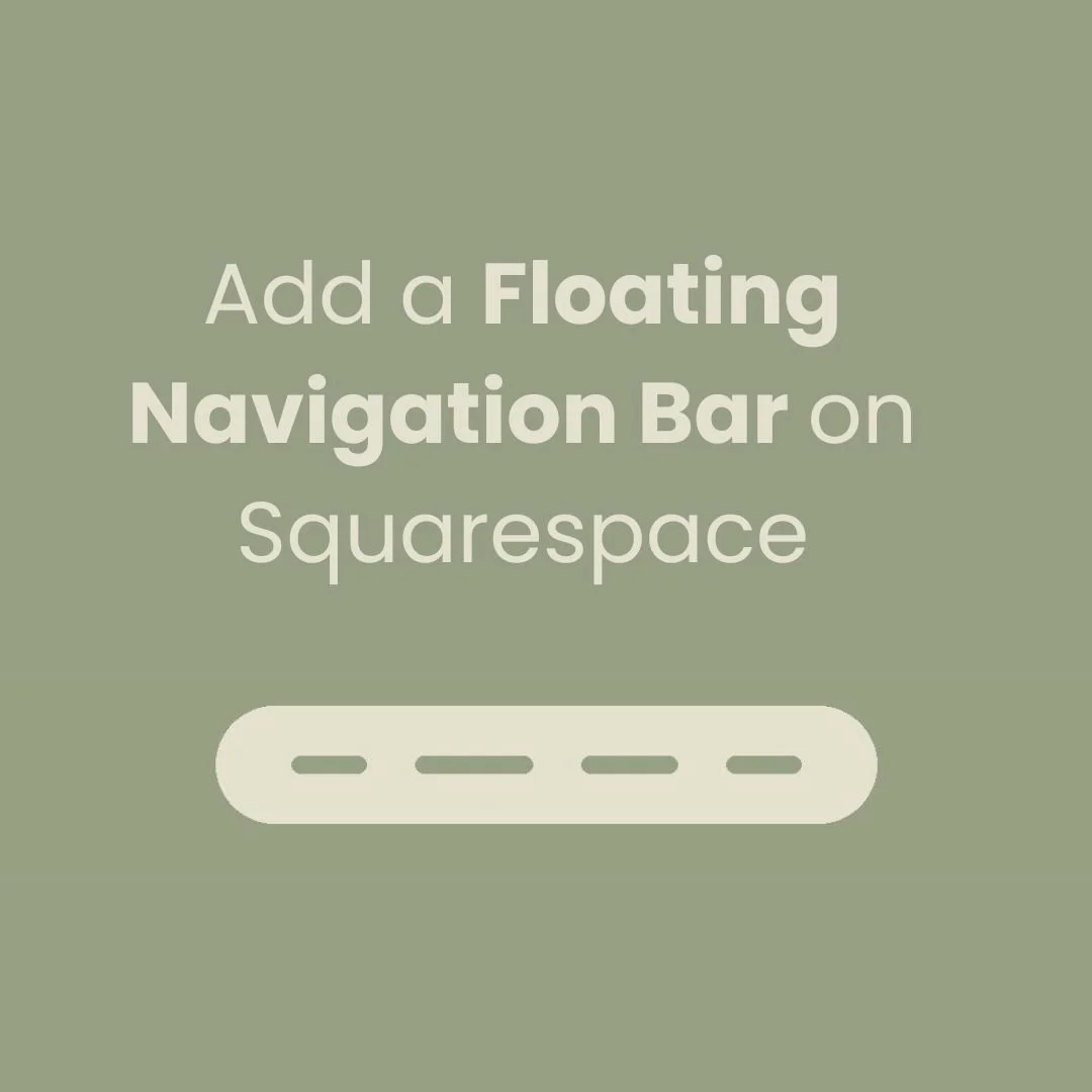 Free Floating Navigation Bar For Squarespace