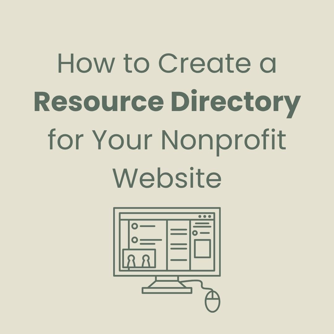 How to Create a Resource Directory for Your Nonprofit Website (Squarespace)