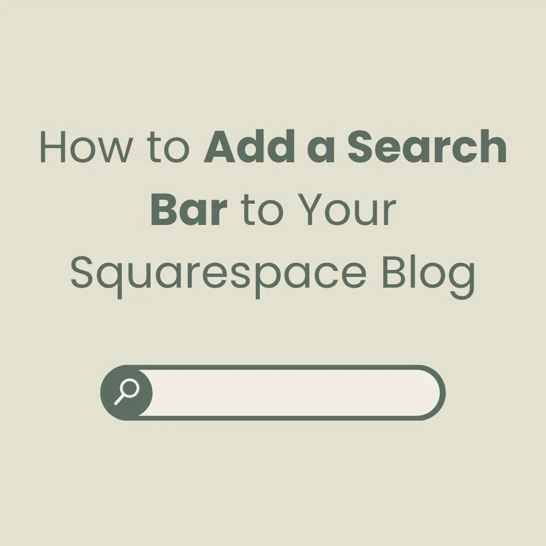 How to Add a Search Bar to Your Squarespace Blog