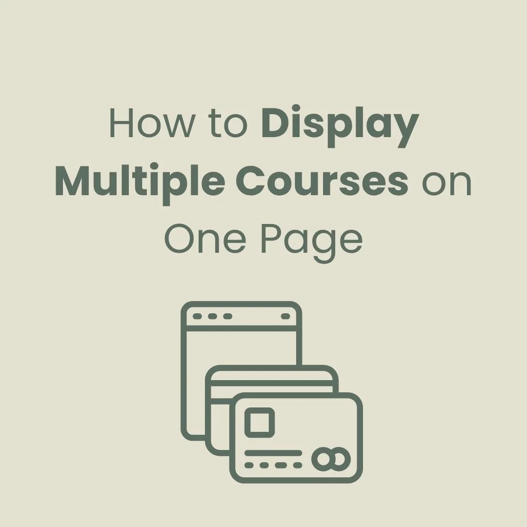 add multiple courses to Squarespace page